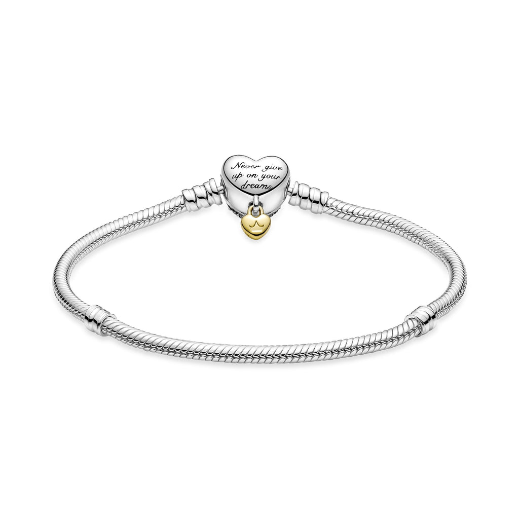 Disney Princess Pandora Moments Heart Snake Chain Bracelet