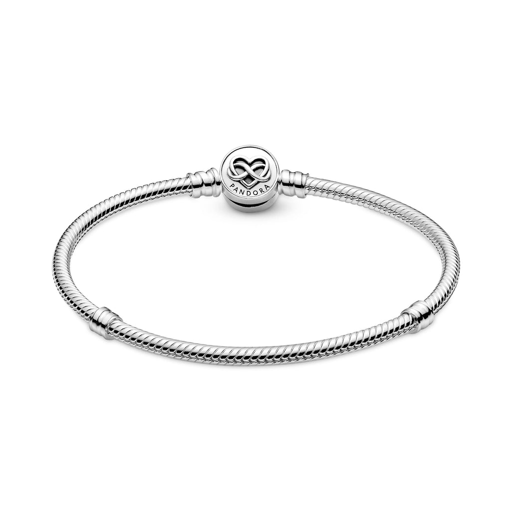 Pandora Moments Heart Infinity Clasp Snake Chain Bracelet