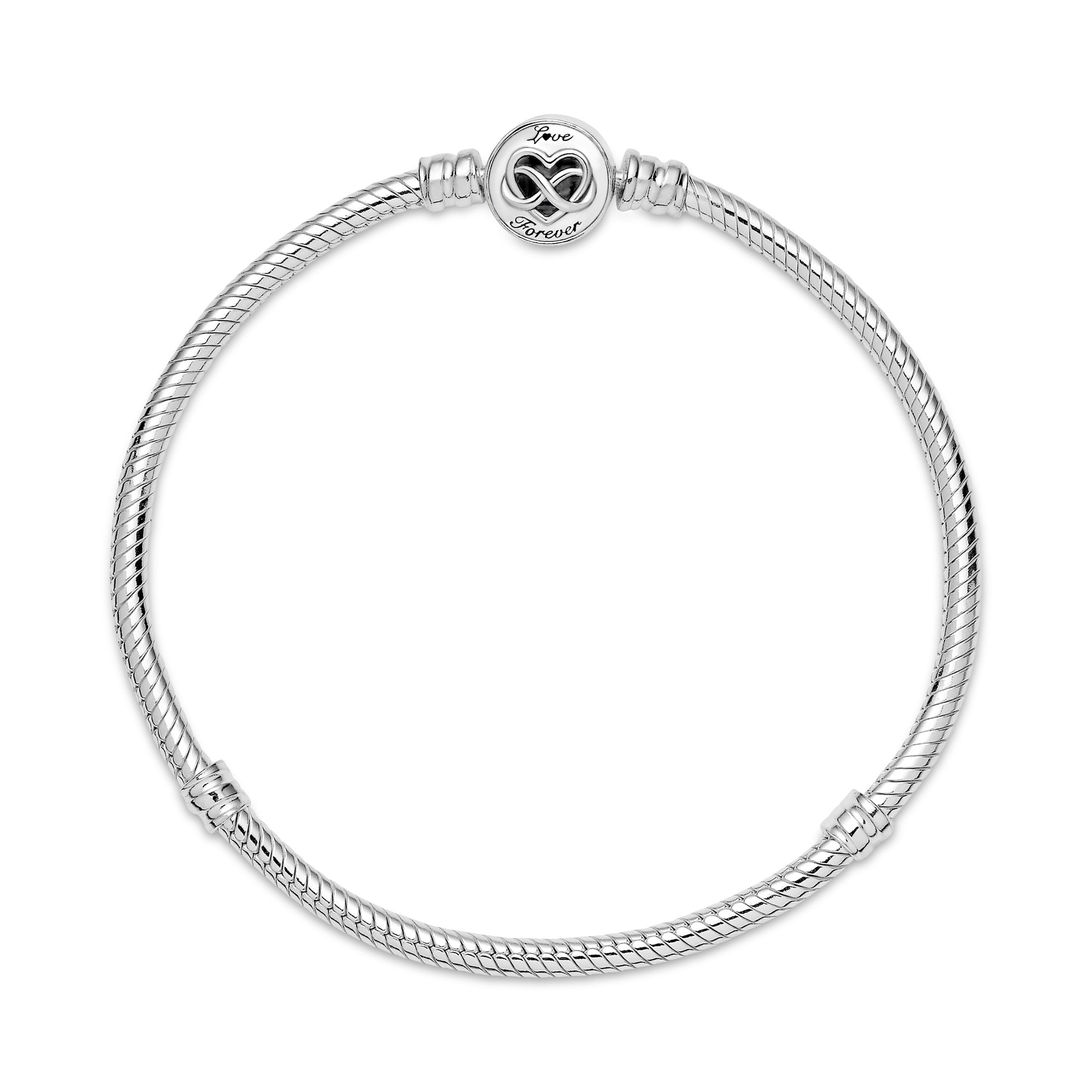 Pandora Moments Heart Infinity Clasp Snake Chain Bracelet