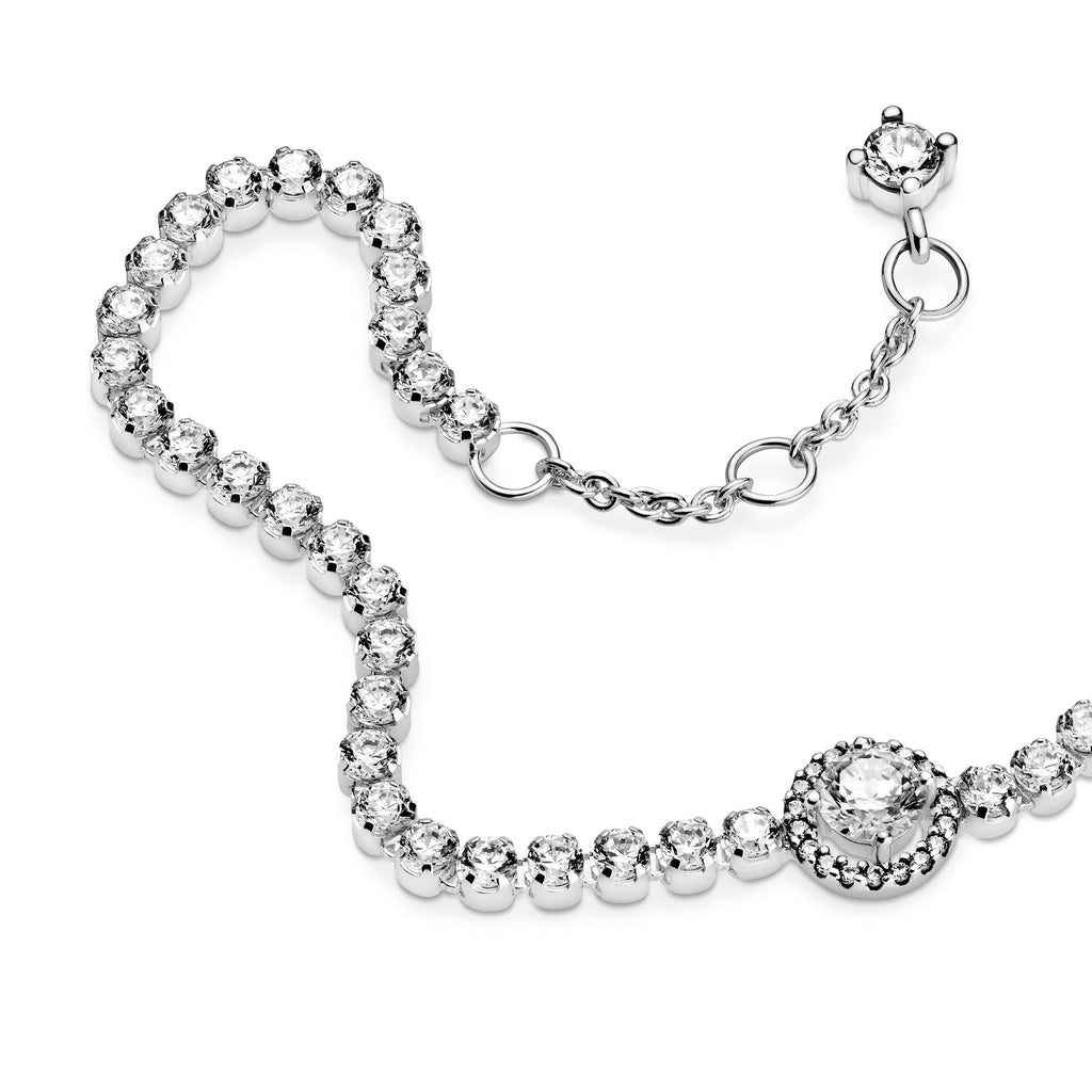 Sparkling Halo Tennis Bracelet