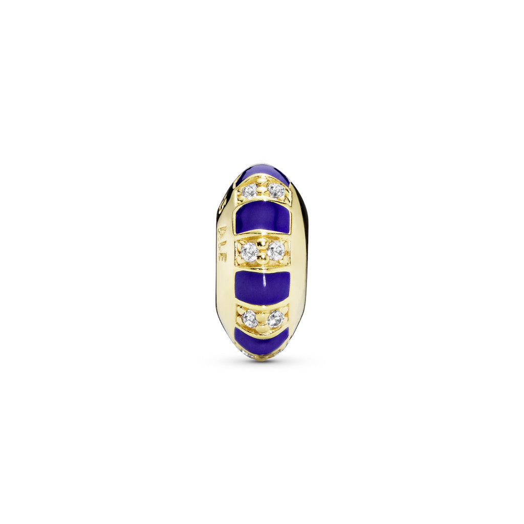 Blue Stripes Spacer Charm