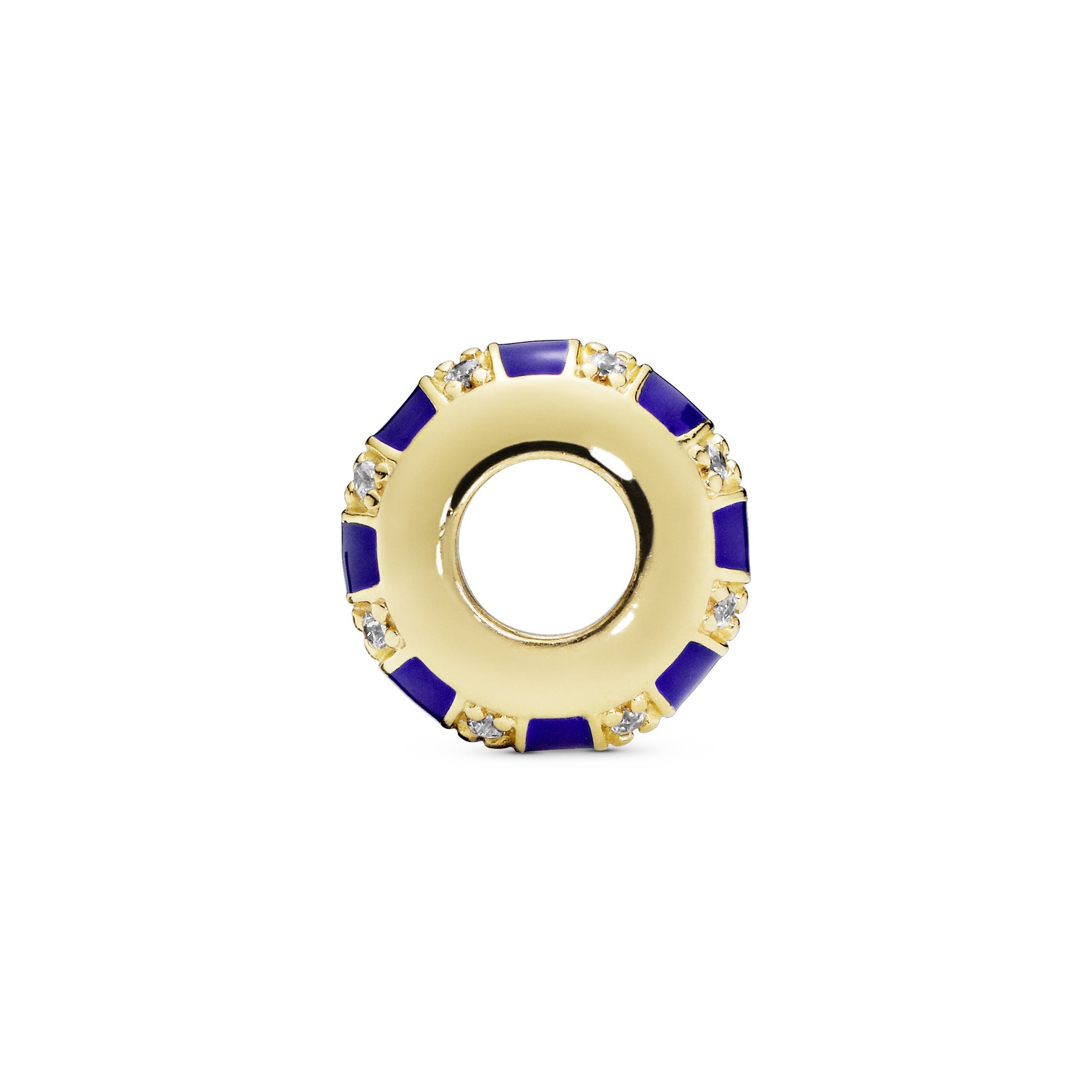 Blue Stripes Spacer Charm