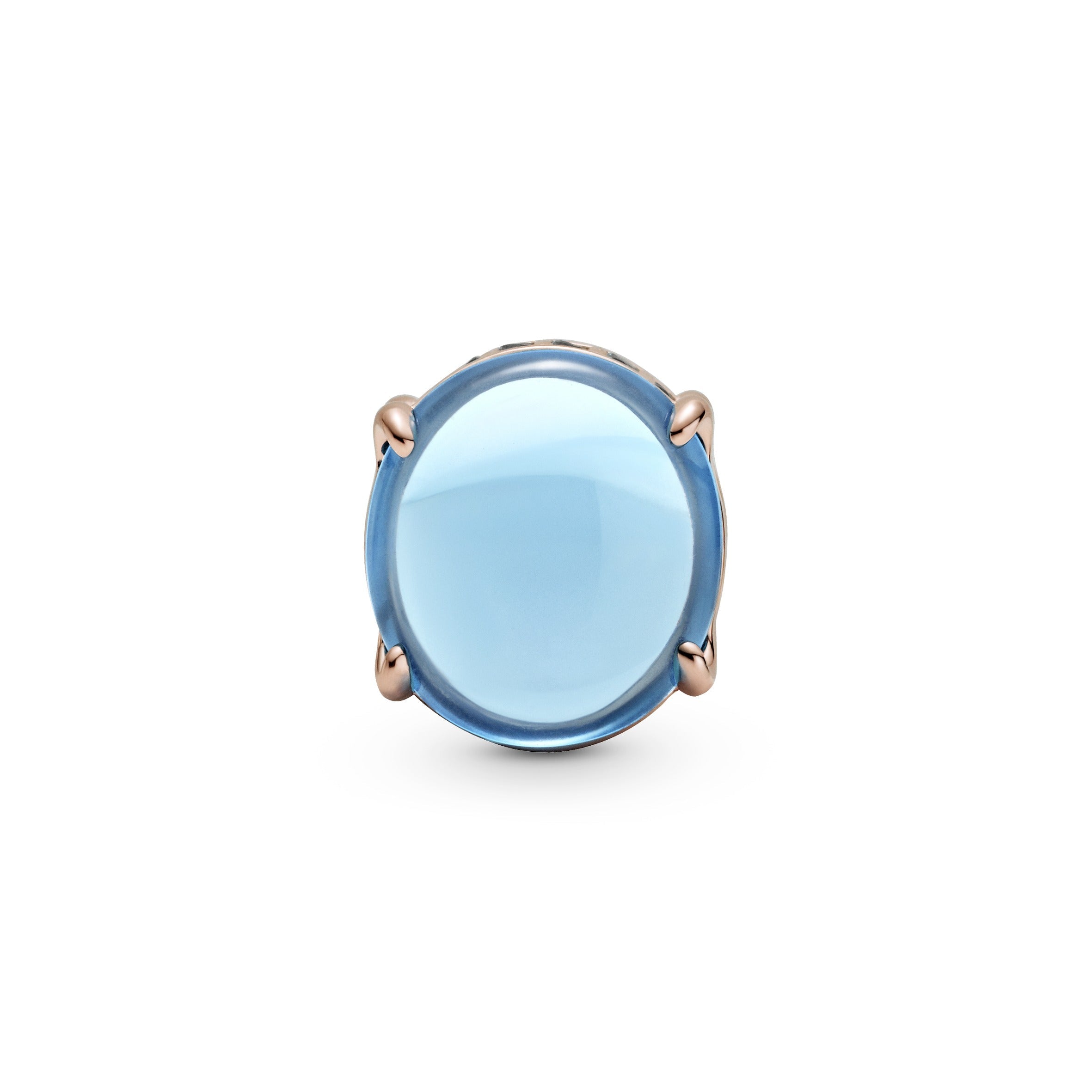 Blue Oval Cabochon Charm