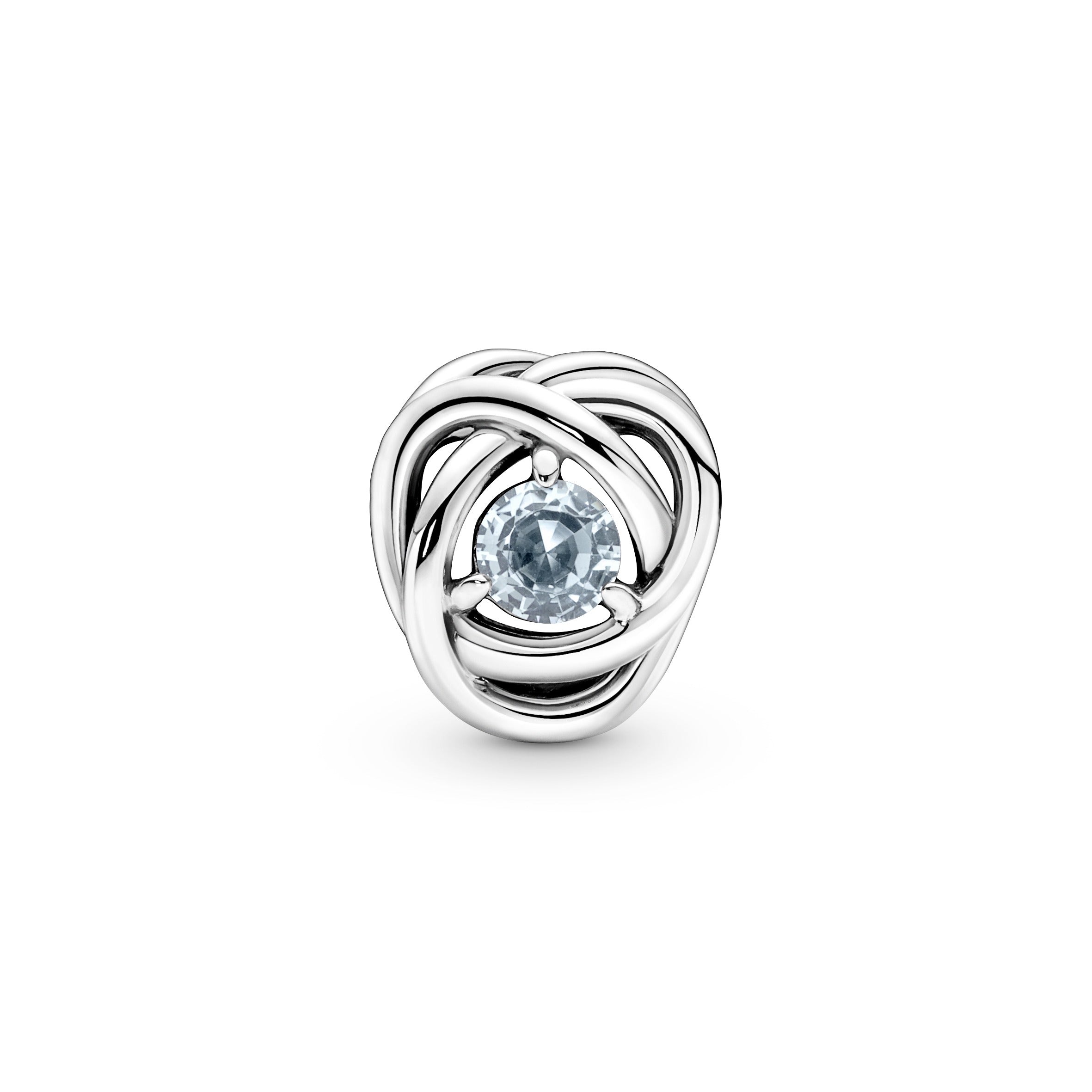 Sea Aqua Blue Eternity Circle Charm
