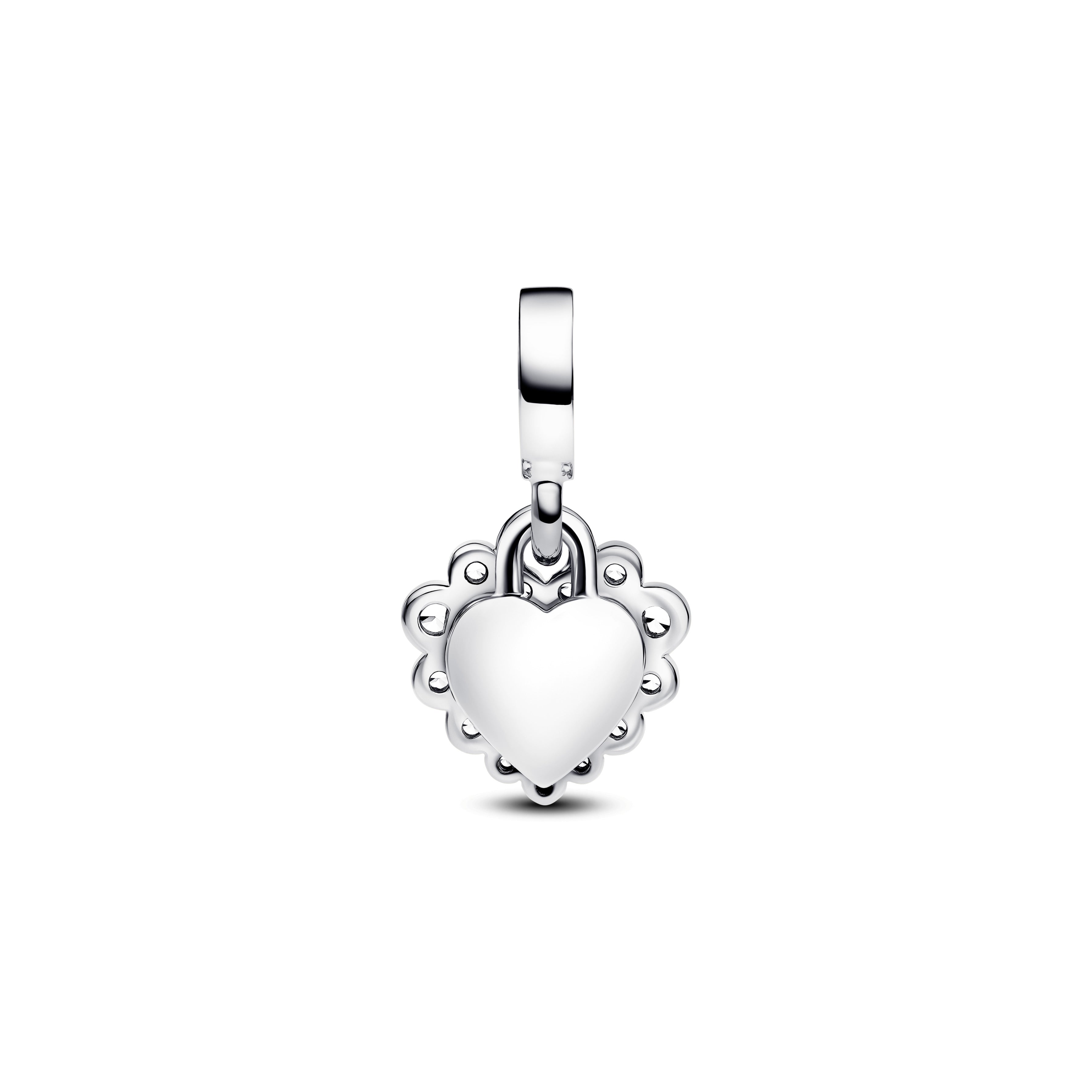 Sparkling Heart Double Dangle Charm