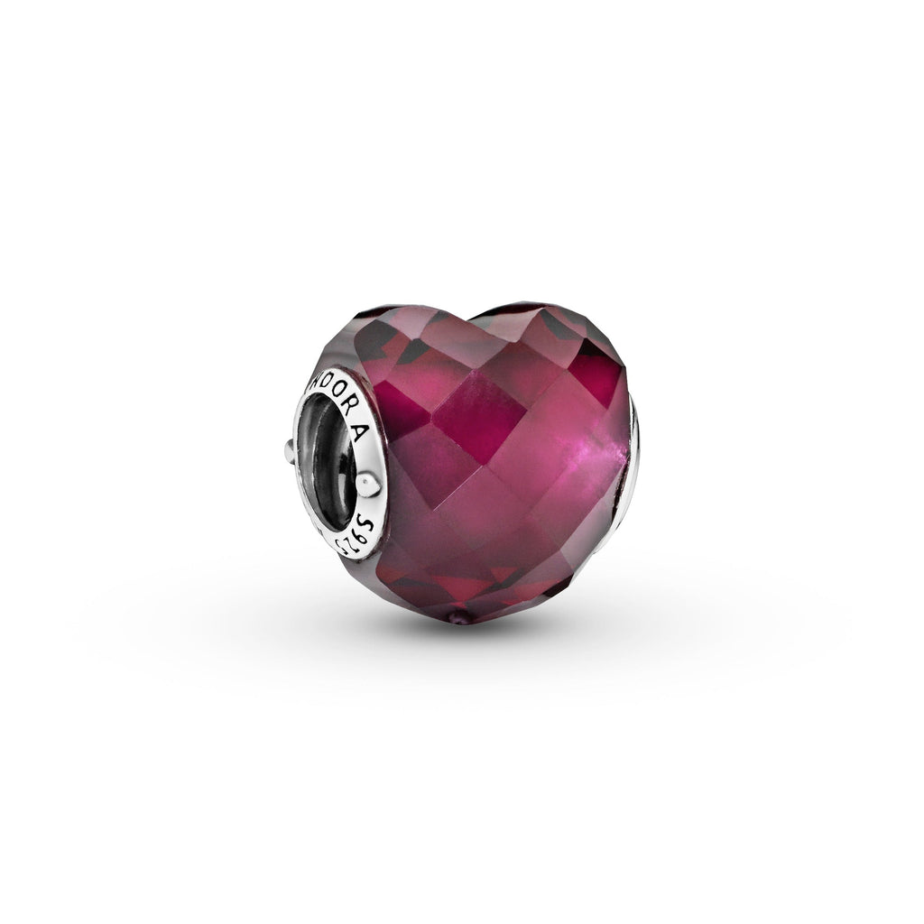 Fuchsia Pink Heart Charm