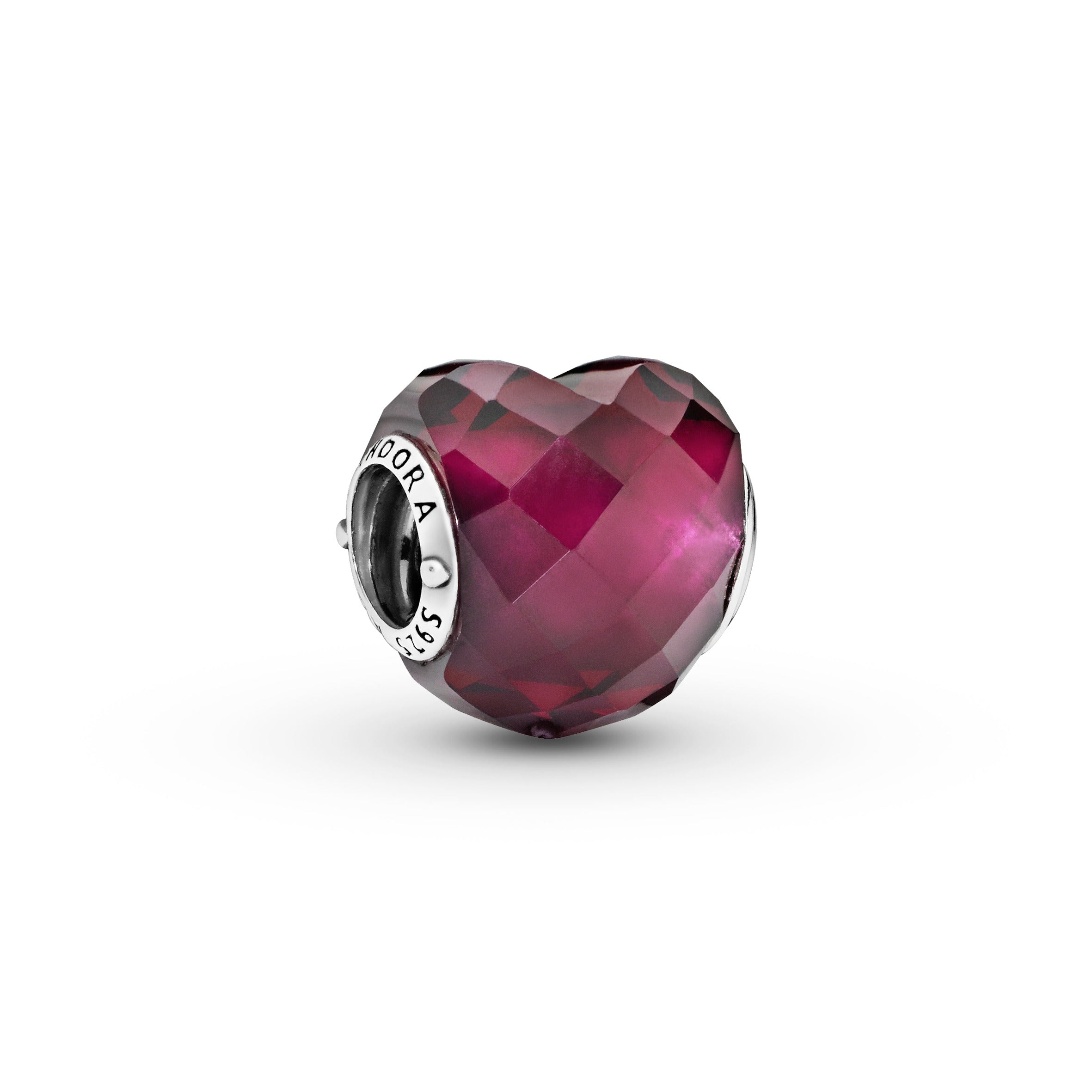 Fuchsia Pink Heart Charm