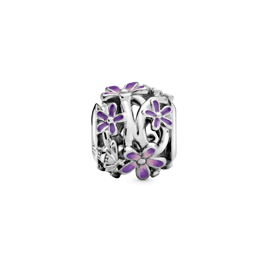 Openwork Purple Daisy Charm