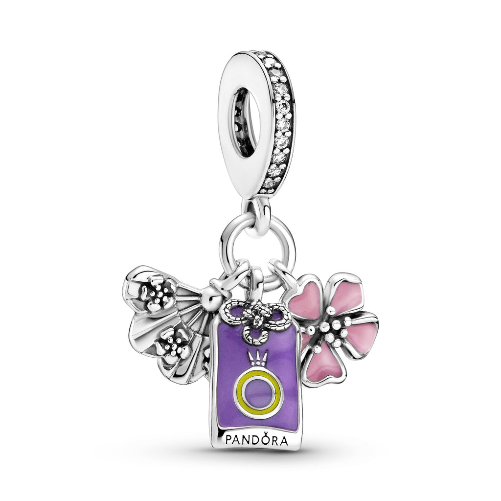 Japanese Sakura, Omamori & Fan Dangle Charm