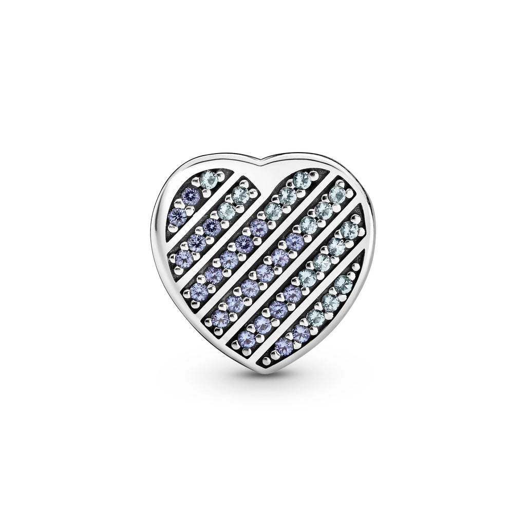 Pandora Reflexions Blue Pavé Heart Clip Charm
