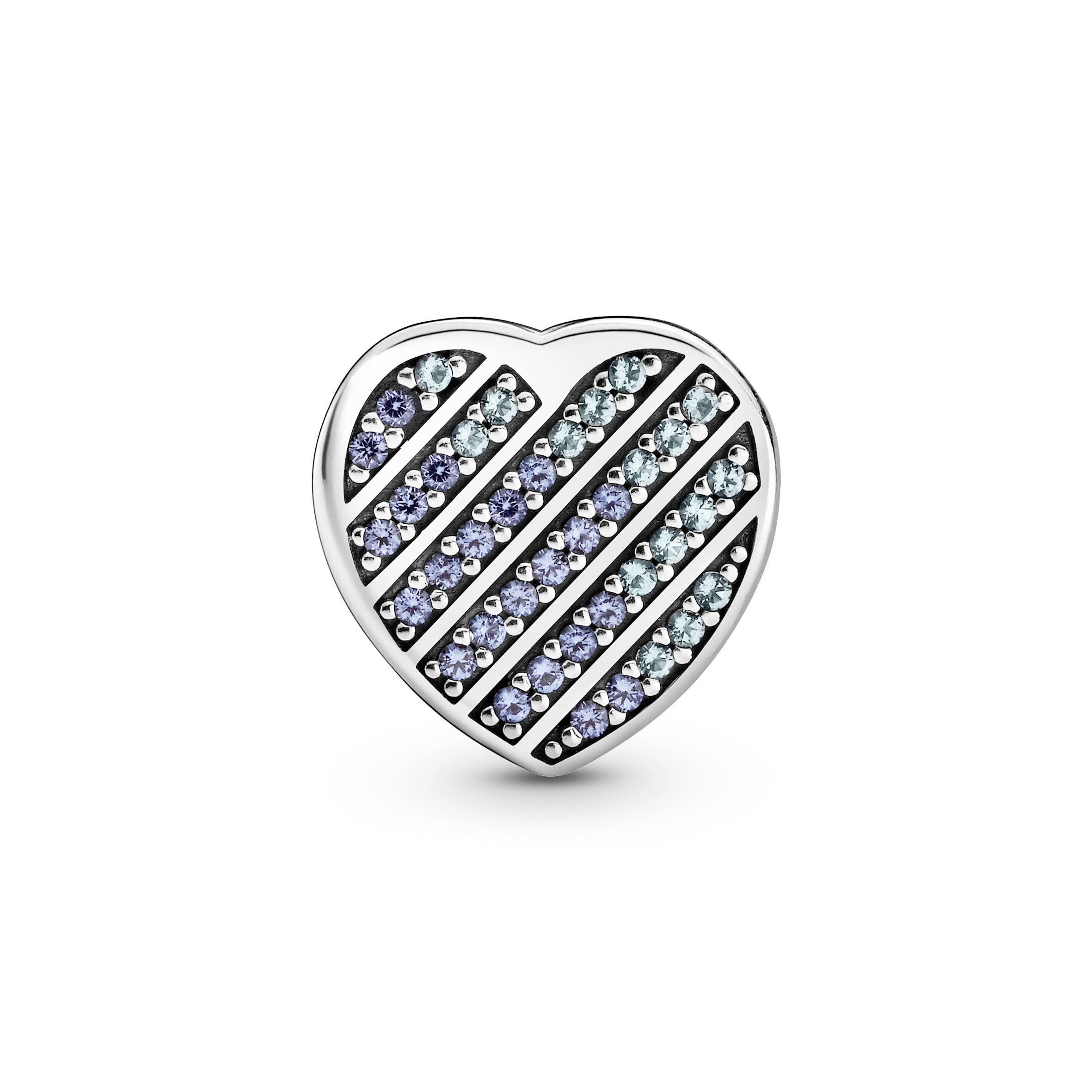 Pandora Reflexions Blue Pavé Heart Clip Charm