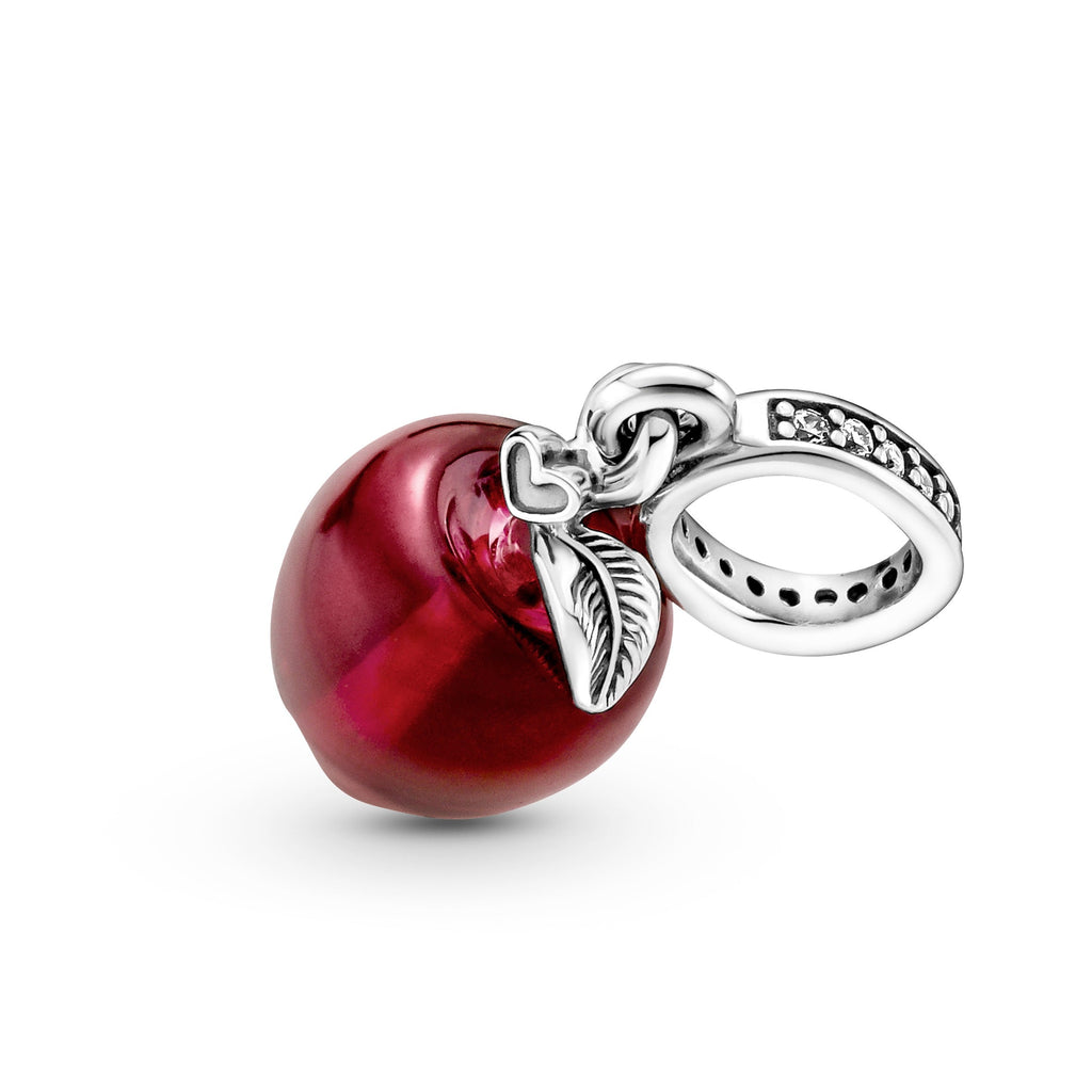 Murano Glass Red Apple Dangle Charm