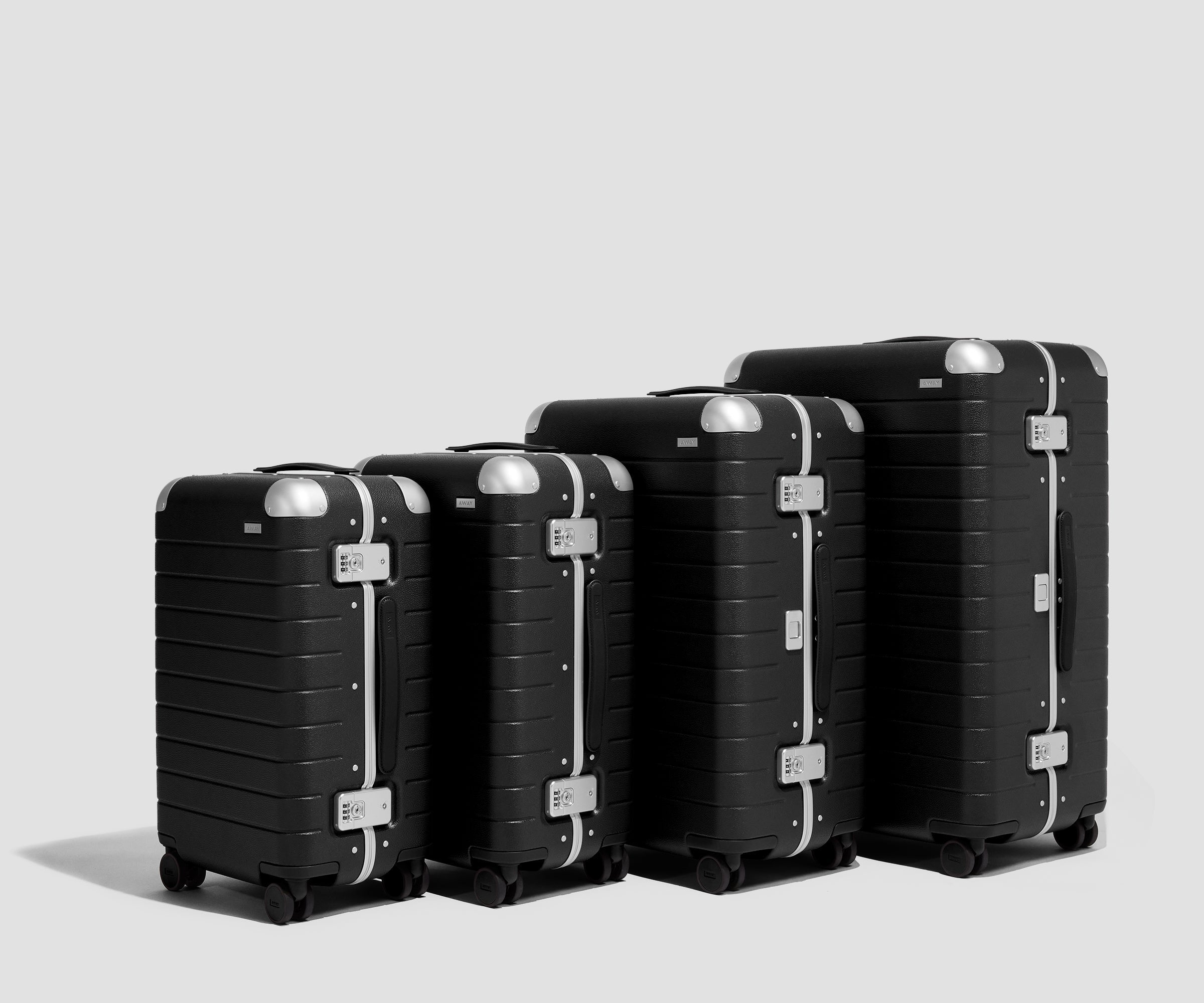 Away The Aluminum Edge Bigger Carry-On Suitcase - Jet Black