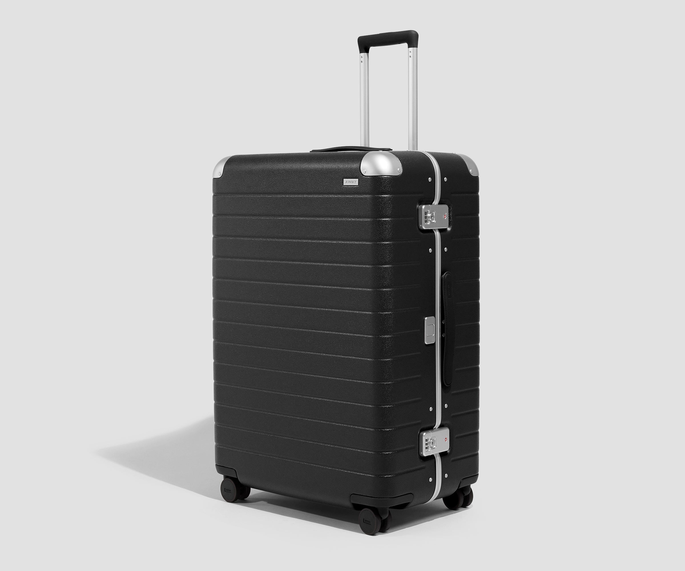 Away The Aluminum Edge Large Suitcase - Jet Black