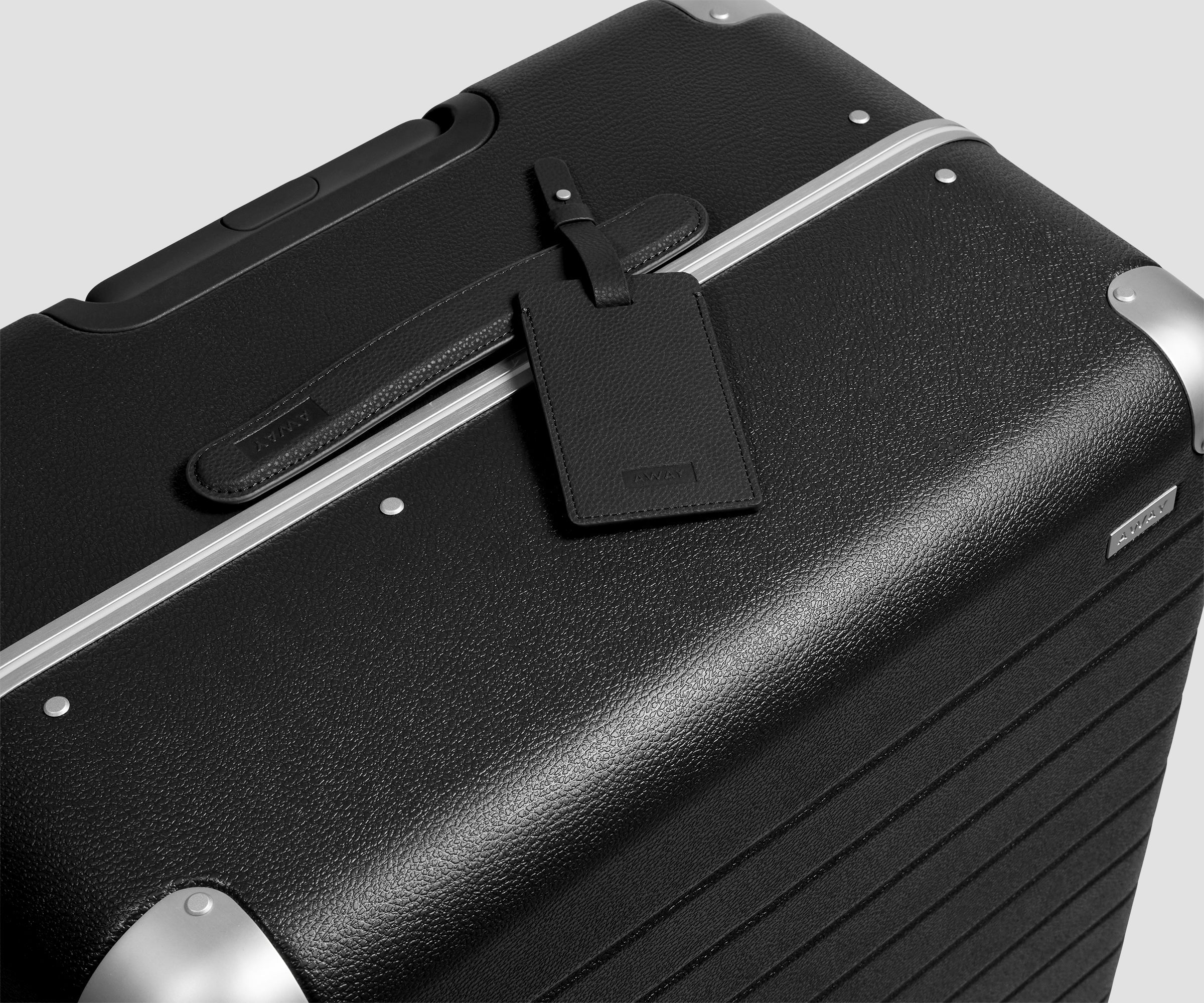 Away The Aluminum Edge Large Suitcase - Jet Black