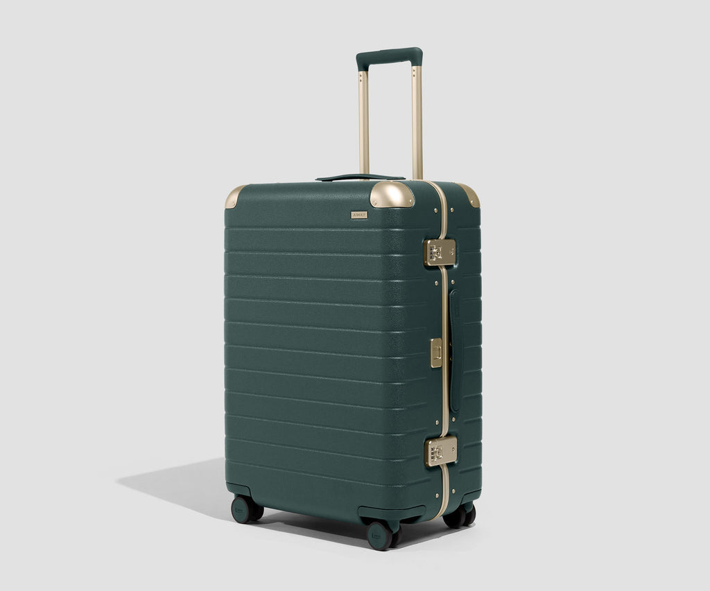Away The Aluminum Edge Medium Suitcase - Ivy Green