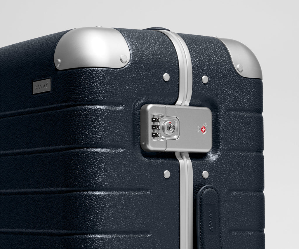Away The Aluminum Edge Medium Suitcase - Navy Blue