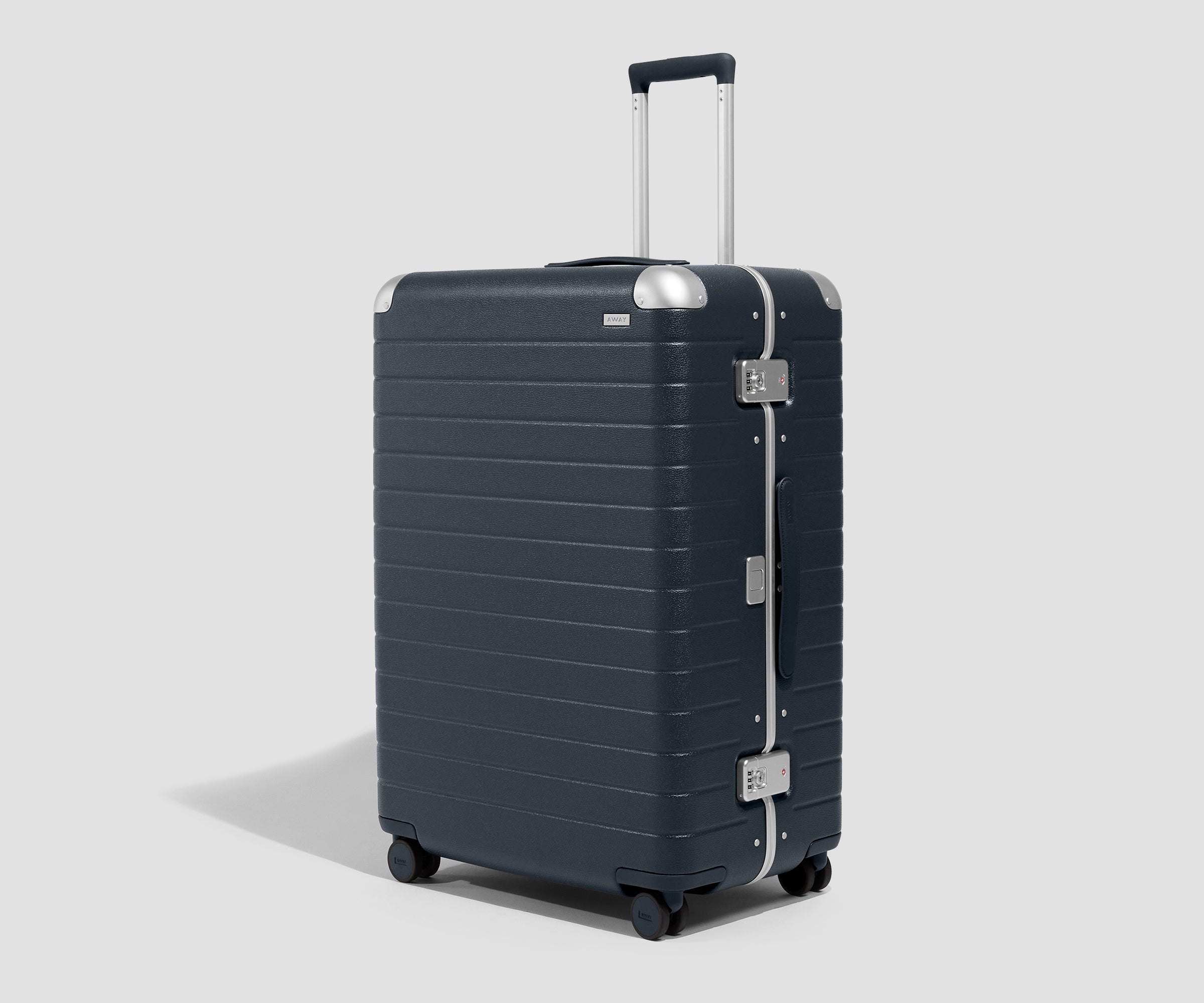Away The Aluminum Edge Large Suitcase - Navy Blue