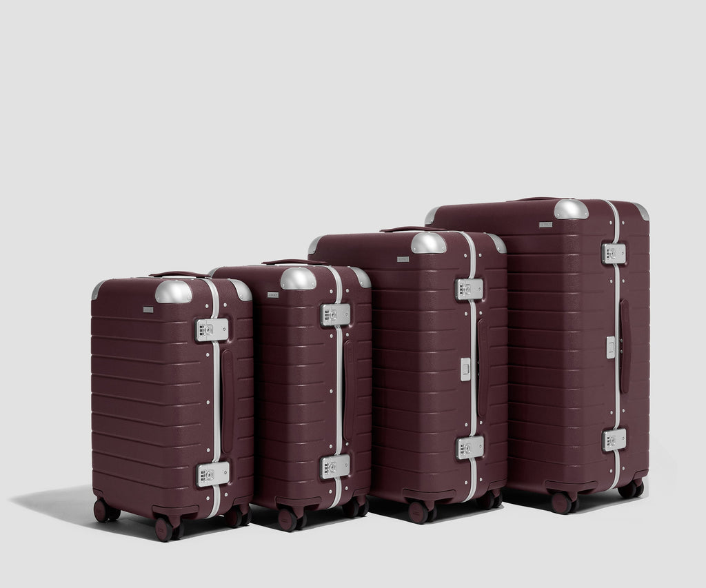 Away The Aluminum Edge Bigger Carry-On Suitcase - Oxblood Red
