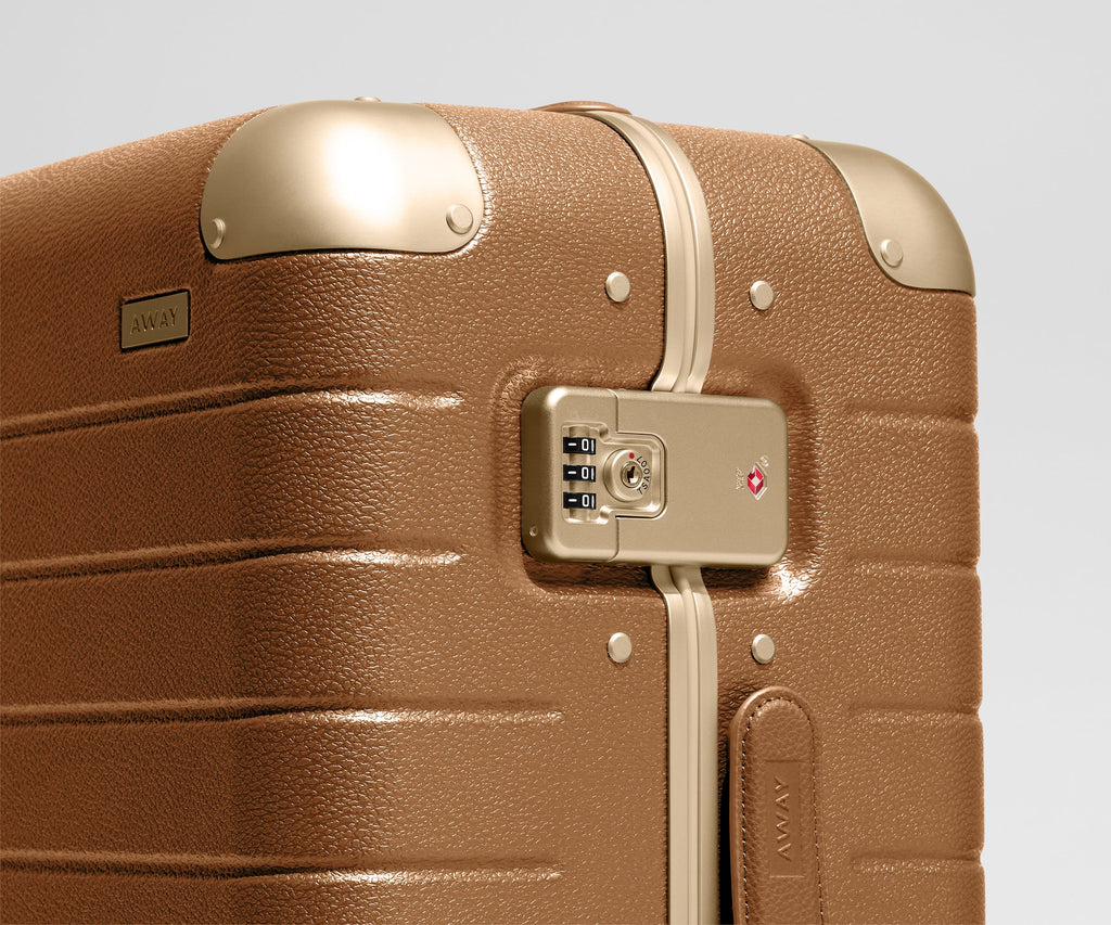 Away The Aluminum Edge Large Suitcase - Cognac Brown