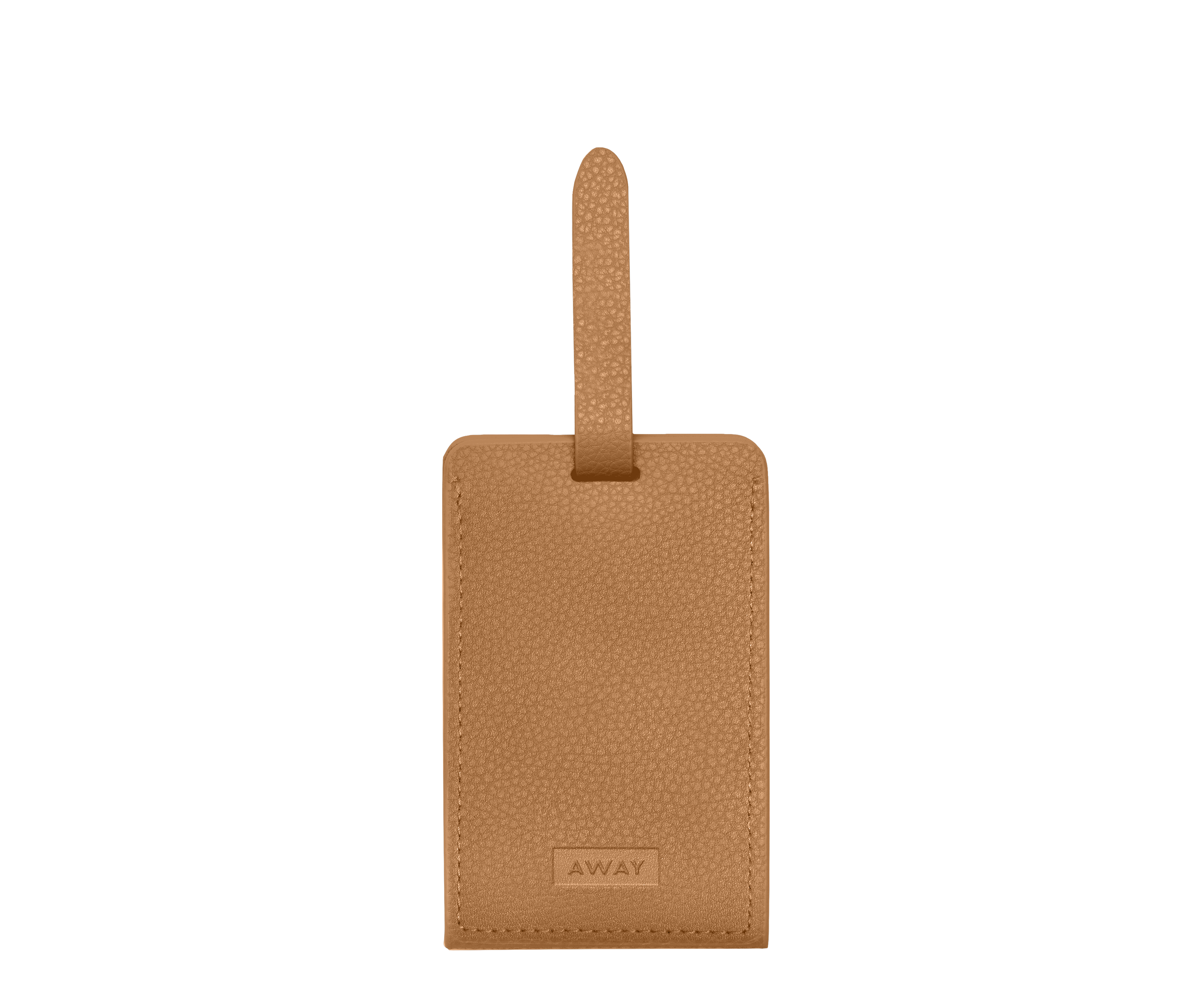 Away Aluminum Edge Tag Luggage Tag - Cognac Brown