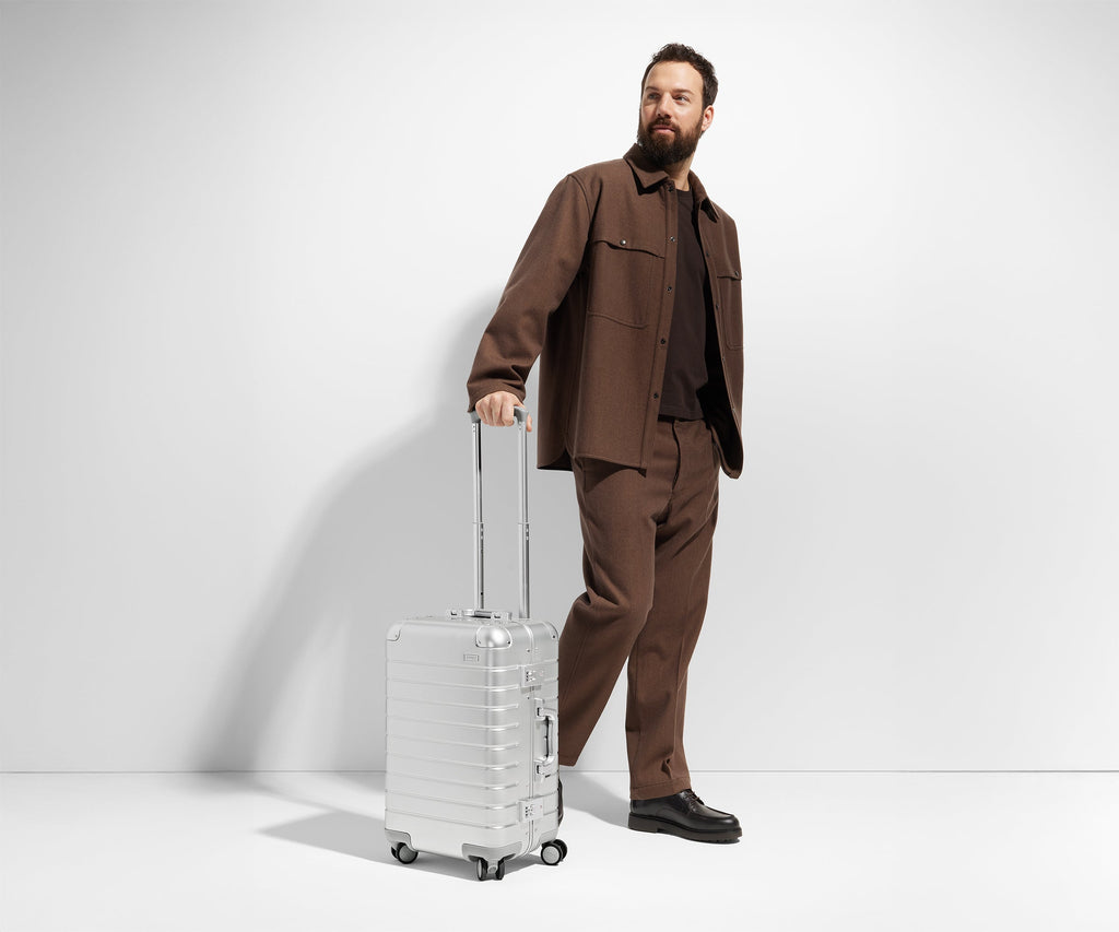 Away The Bigger Carry-On: Aluminum Edition Suitcase - Rose Gold