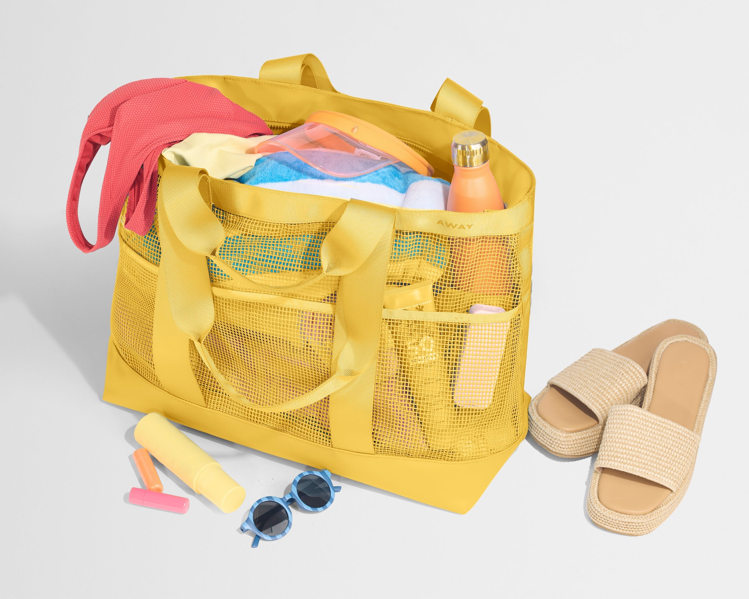 Away Beach Tote Tote Bag - Golden Hour Yellow