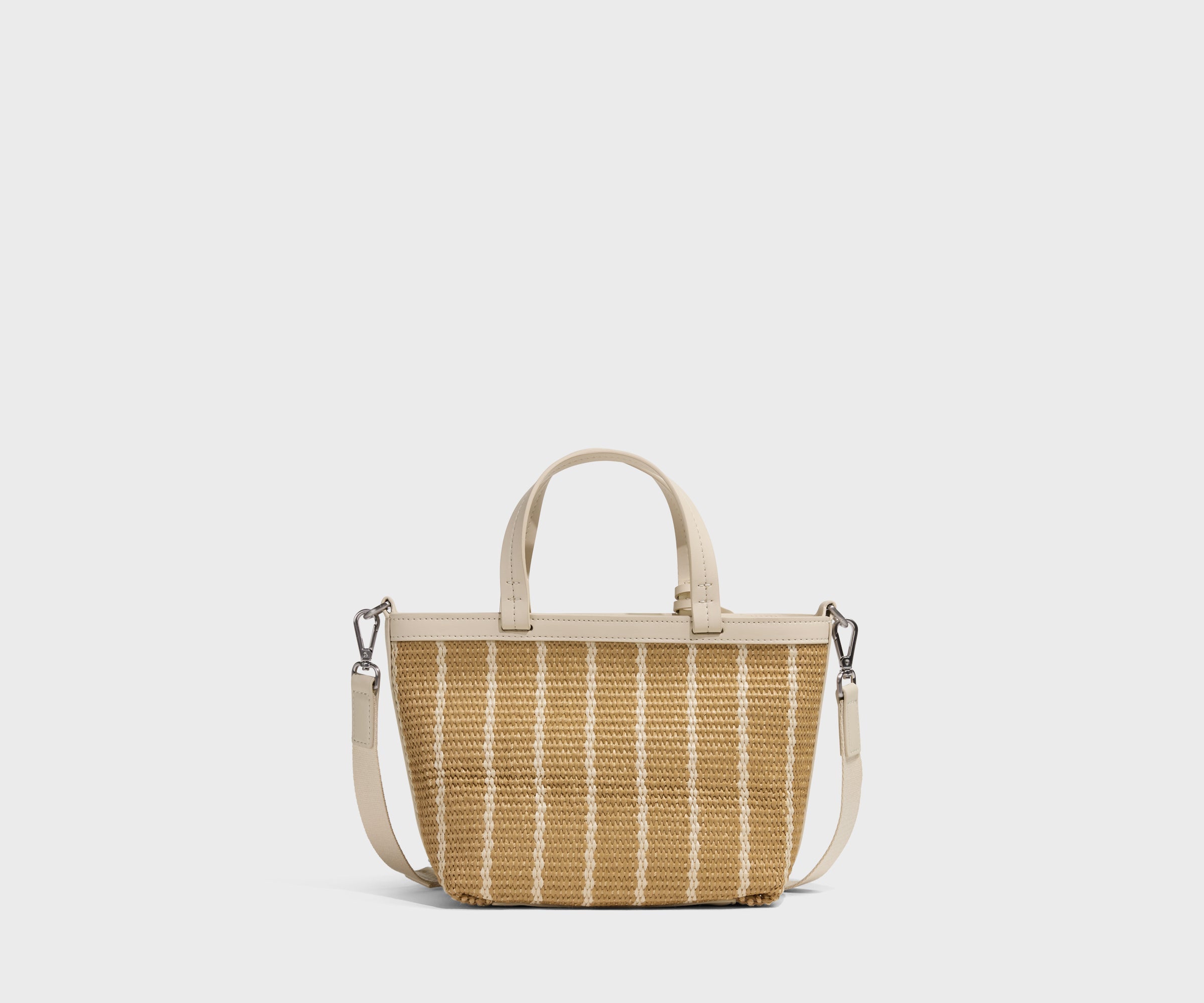 Away Mini Riviera Straw Tote Tote Bag - White Seagrass