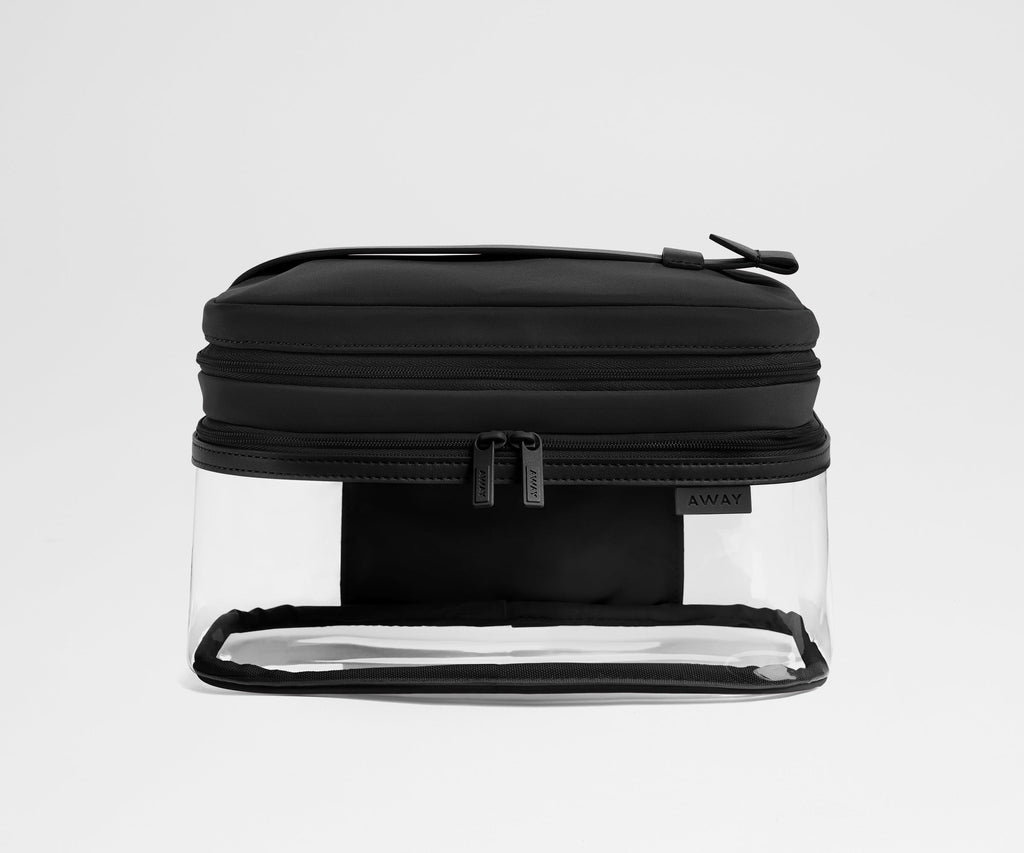 Away Clear Cosmetic Case Toiletry Bag - Jet Black