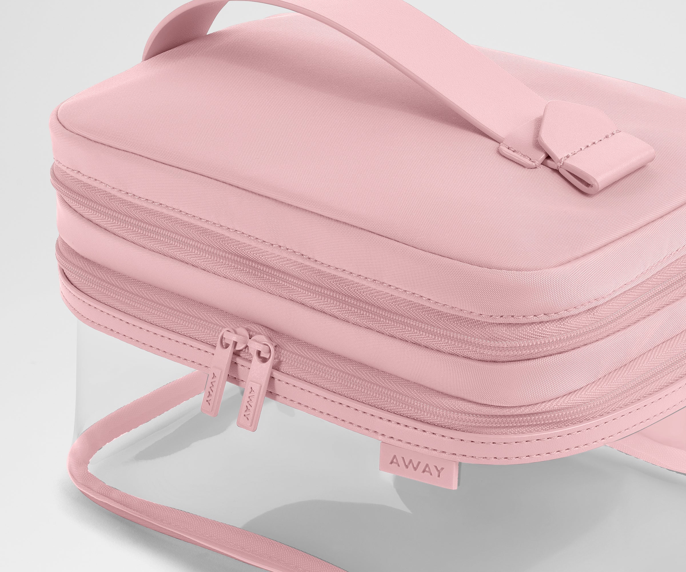 Away Clear Cosmetic Case Toiletry Bag - Blush Pink