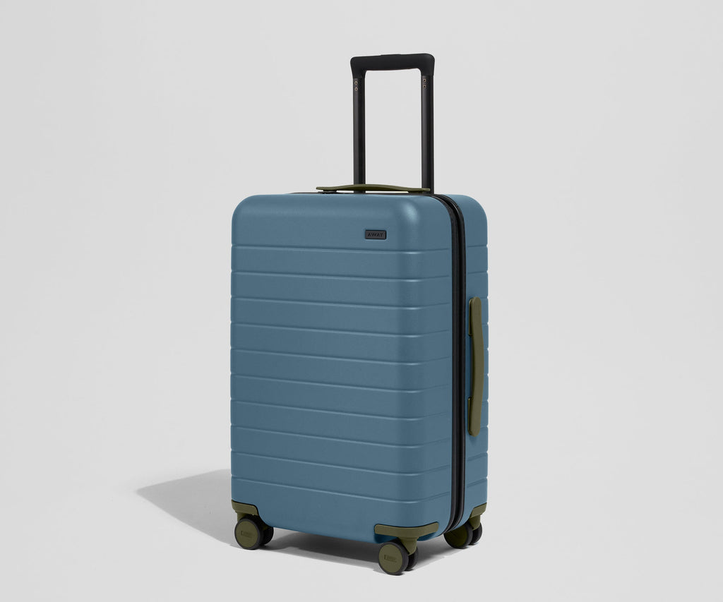 Away Custom Checked Wheel Set Suitcase - Olive Green
