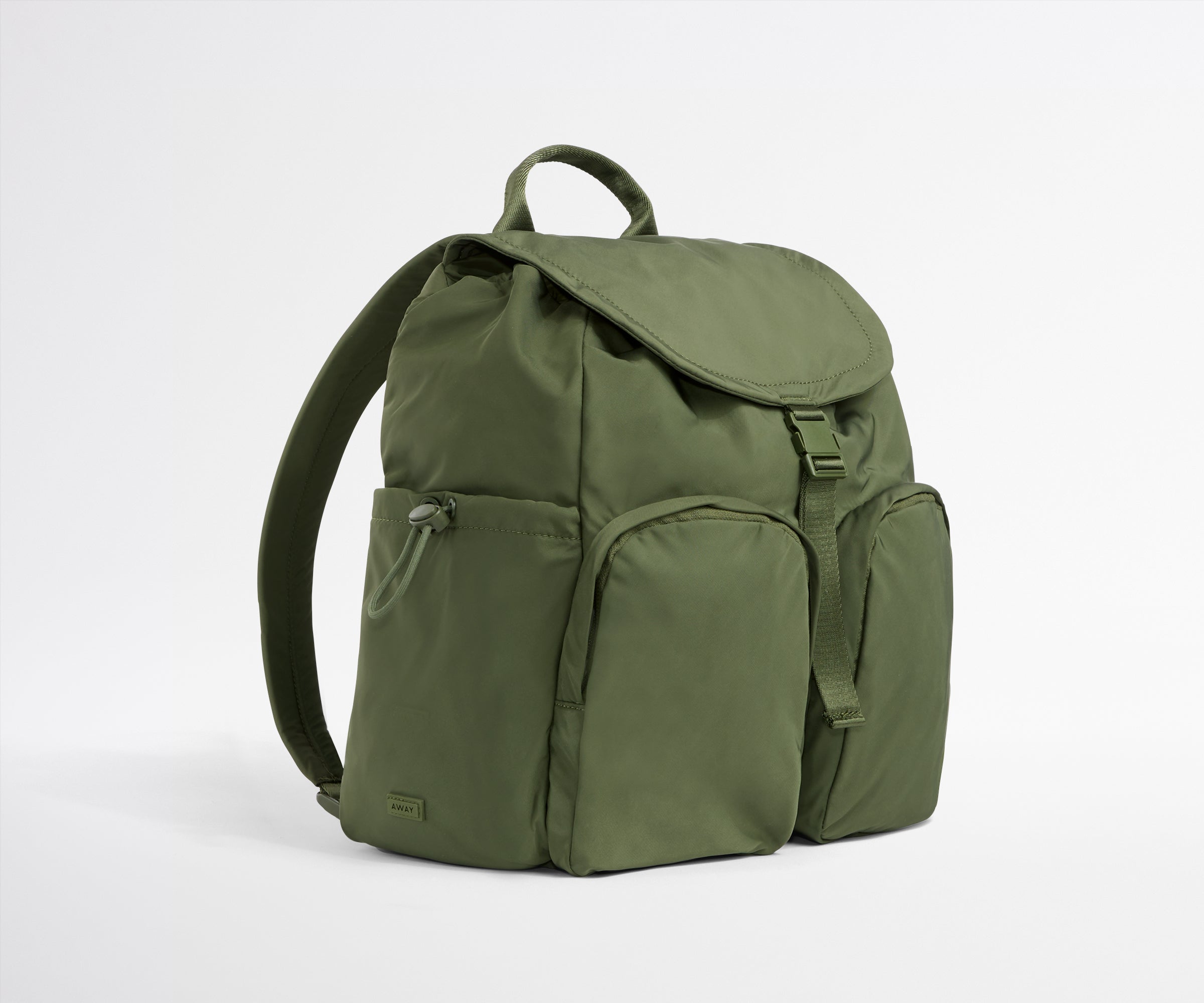 Away Featherlight Cargo Backpack in Olive Green