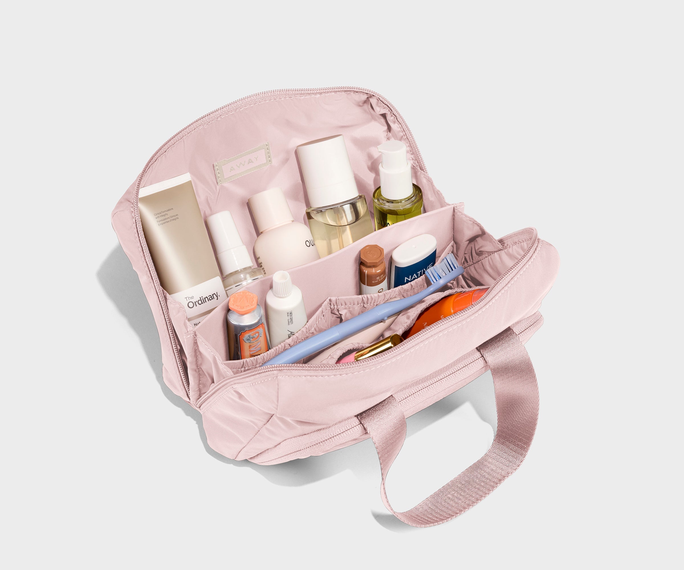 Away Featherlight Daily Cosmetic Case Toiletry Bag - Blush Pink