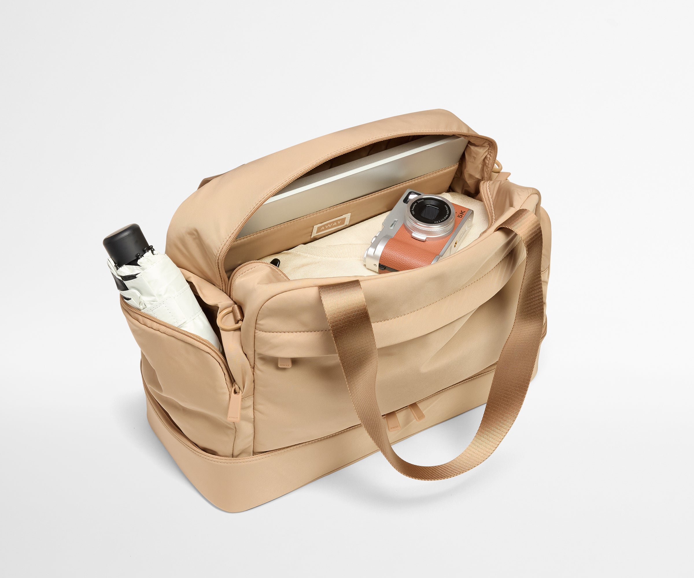 Away Featherlight Overnight Bag Crossbody Bag - Camel Brown