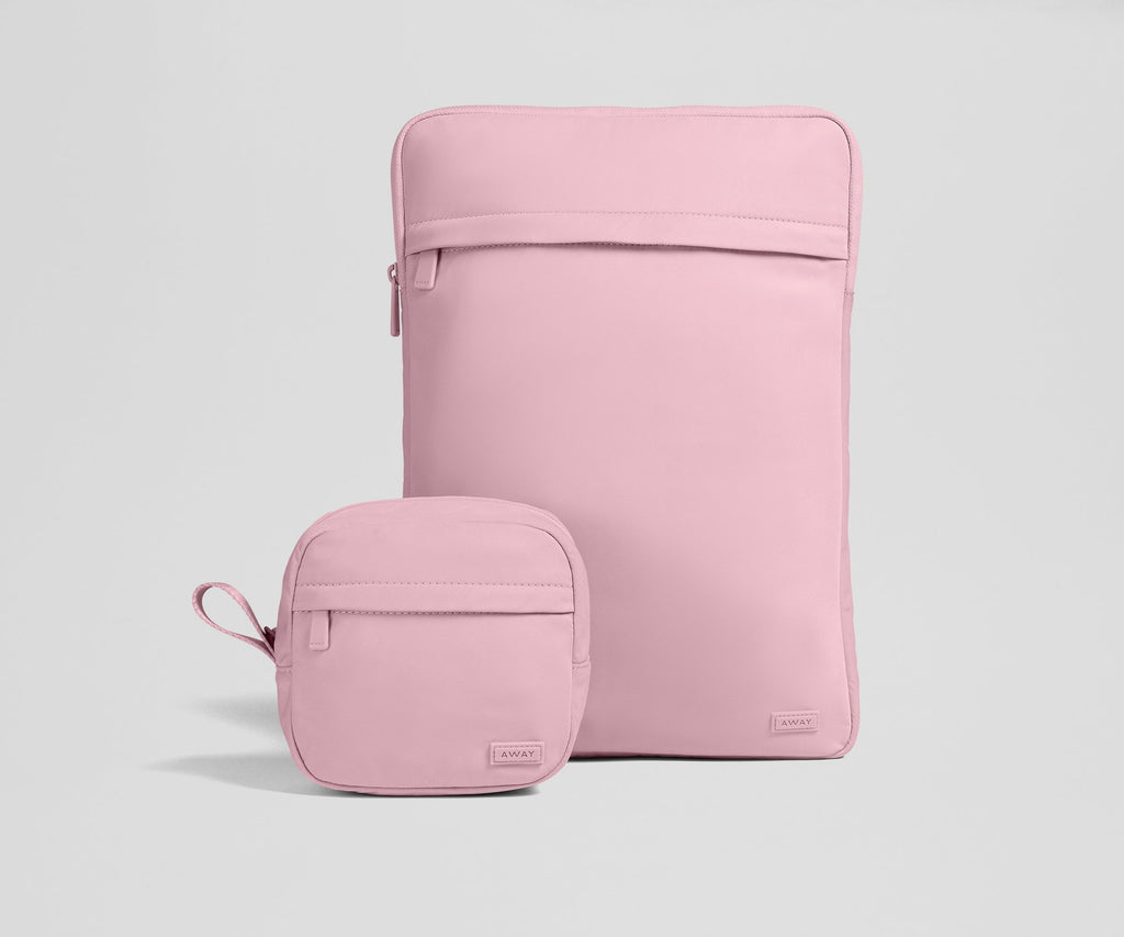 Away Featherlight Tech Set Backpack - Glacial Pink