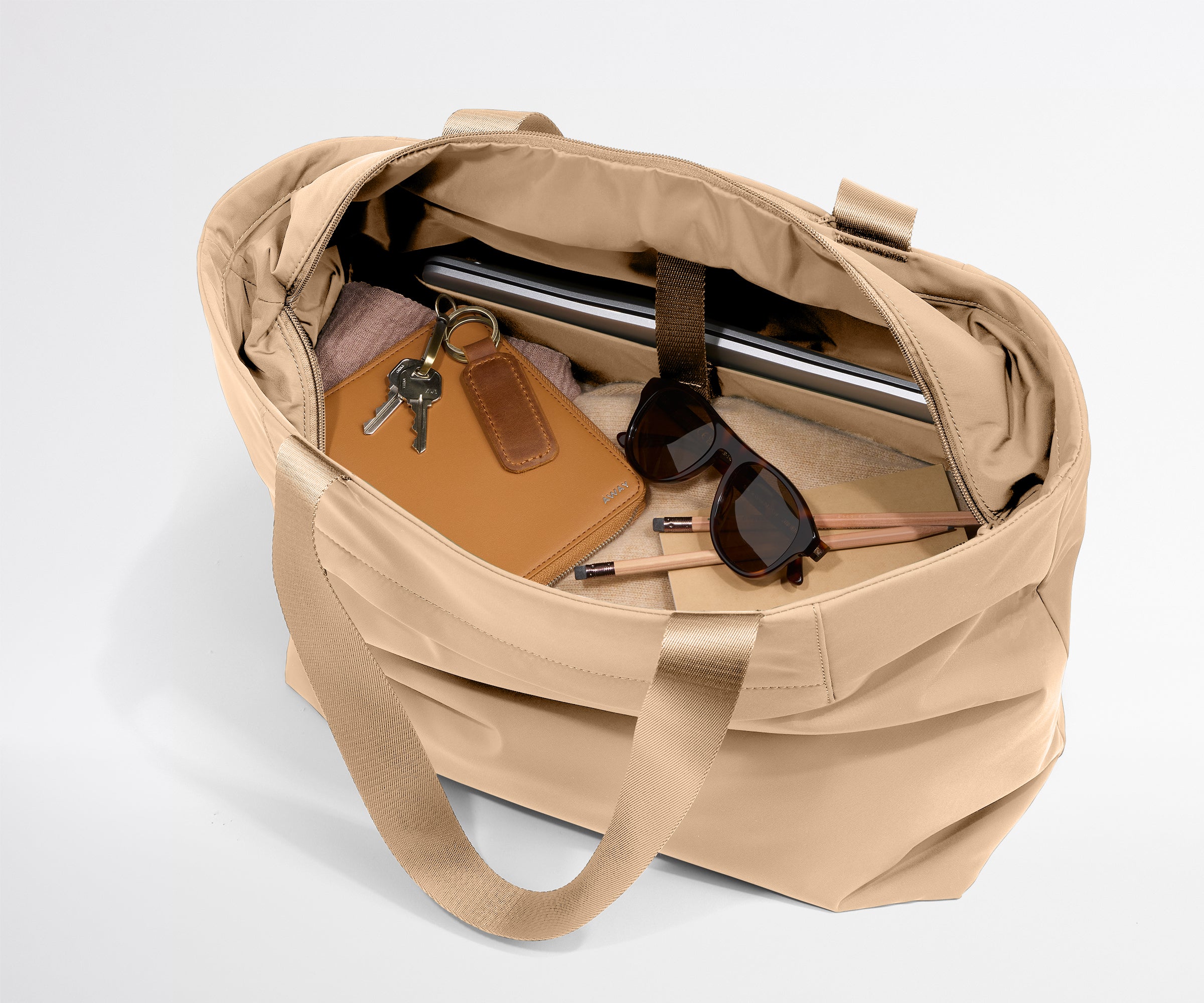 Away Featherlight Tote Tote Bag - Camel Brown