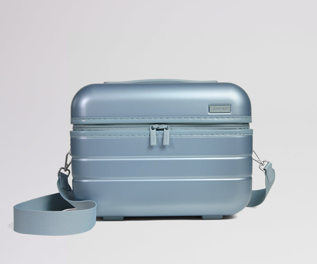 Away The Train Case Suitcase - Arctic Blue