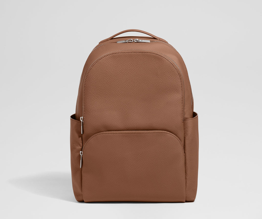 Away Leather Backpack in Saddle Brown