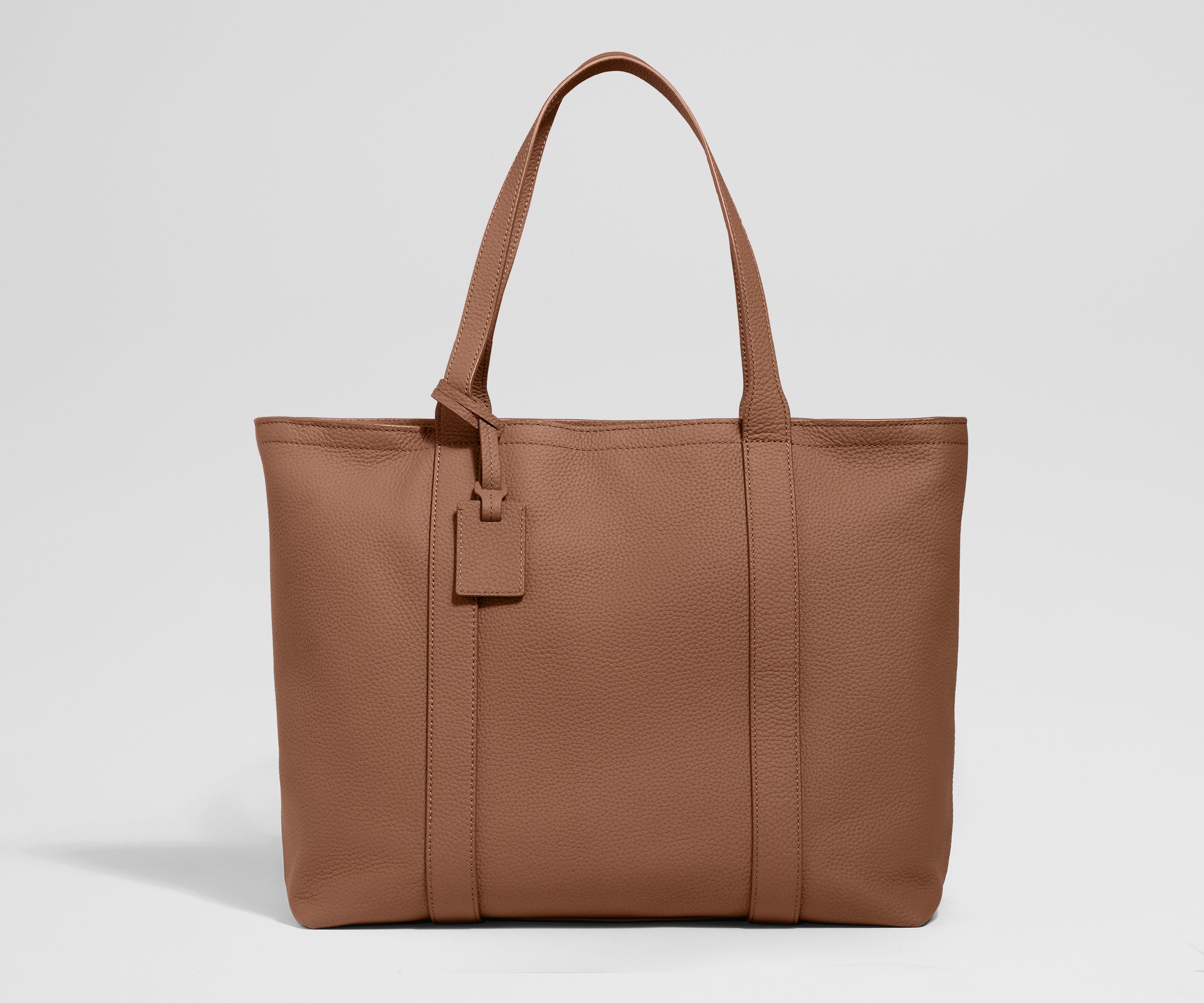 Away Leather Tote Tote Bag - Saddle Brown