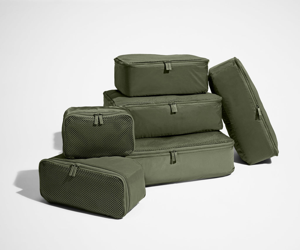 Away Insider Packing Cubes (Set of 6) in Olive Green