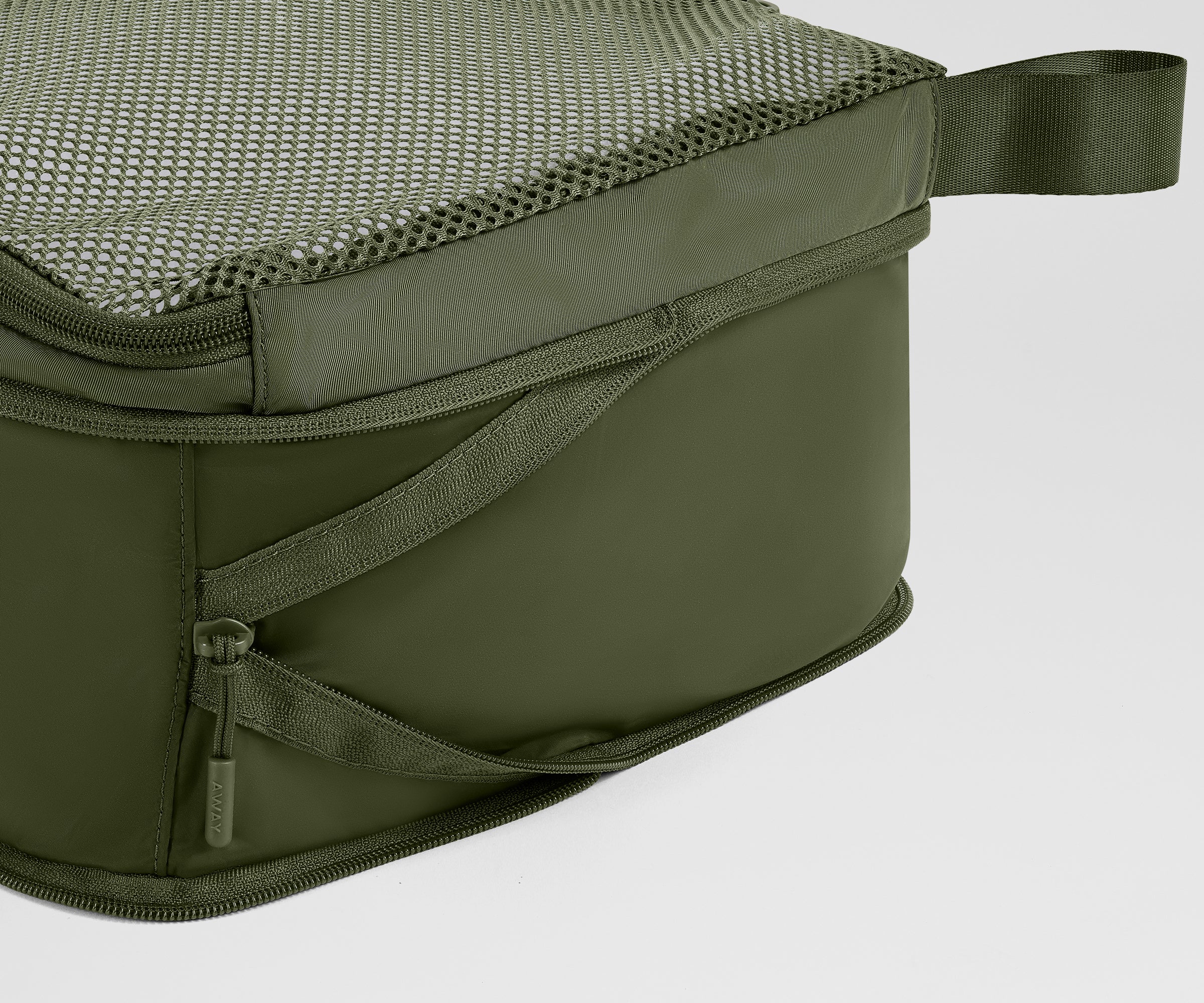 Away Compression Packing Cubes in Olive Green