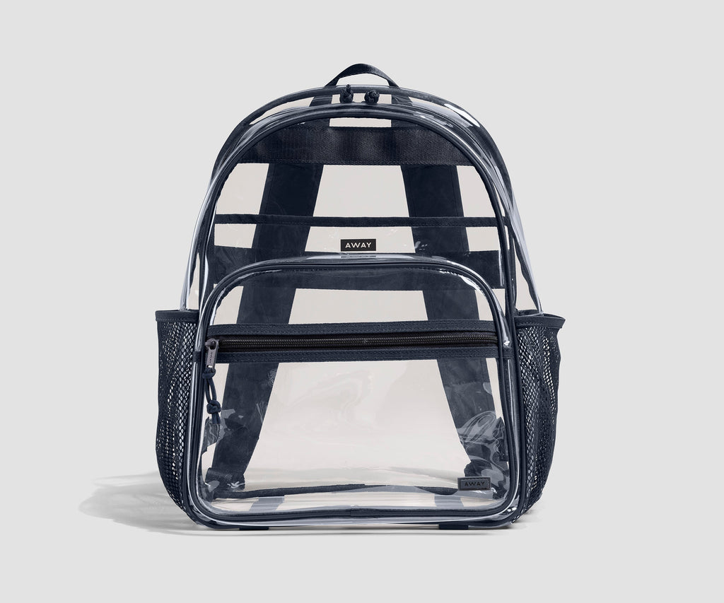Away Clear Daily Backpack in Clear/Navy Blue