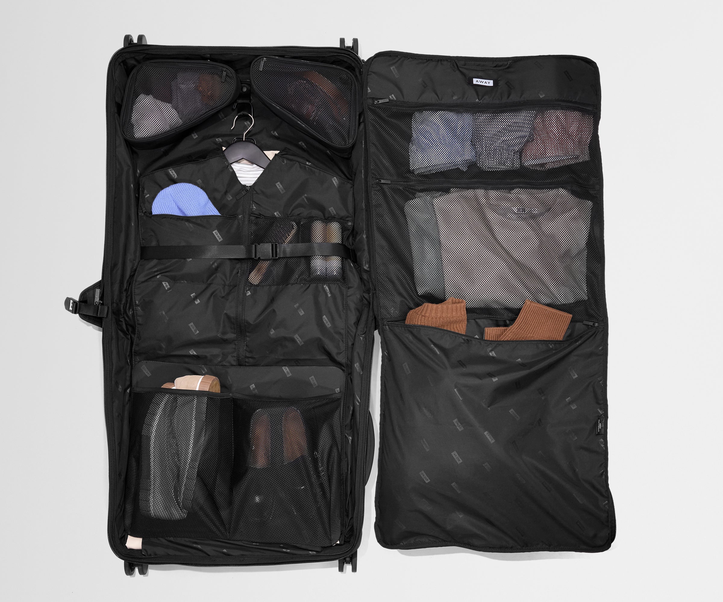 Away Softside Garment Roller Packing Cubes - Jet Black