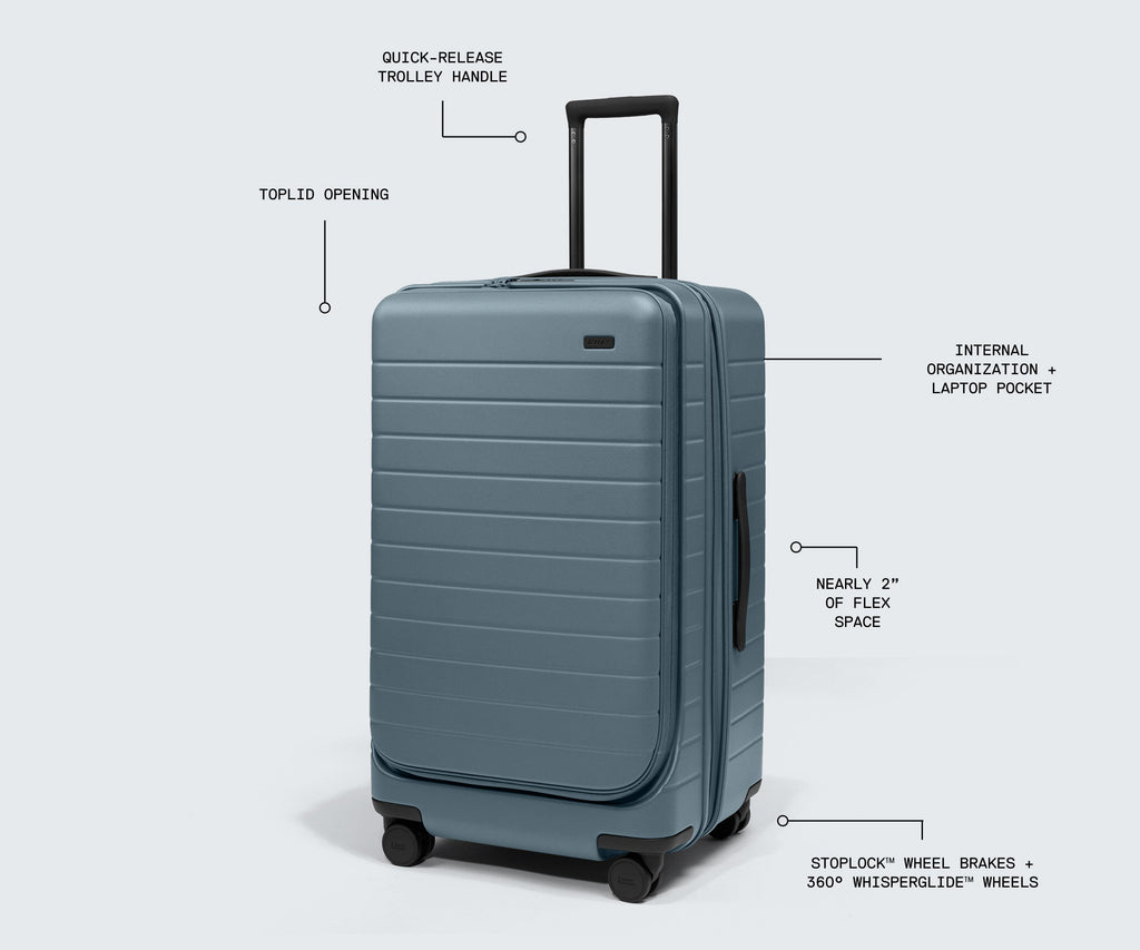 Away Topside Medium Trunk Suitcase - Jet Black