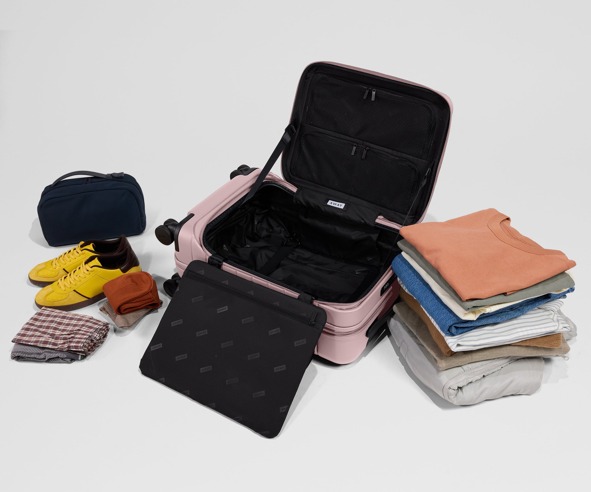 Away Topside Carry-On Suitcase - Blush Pink