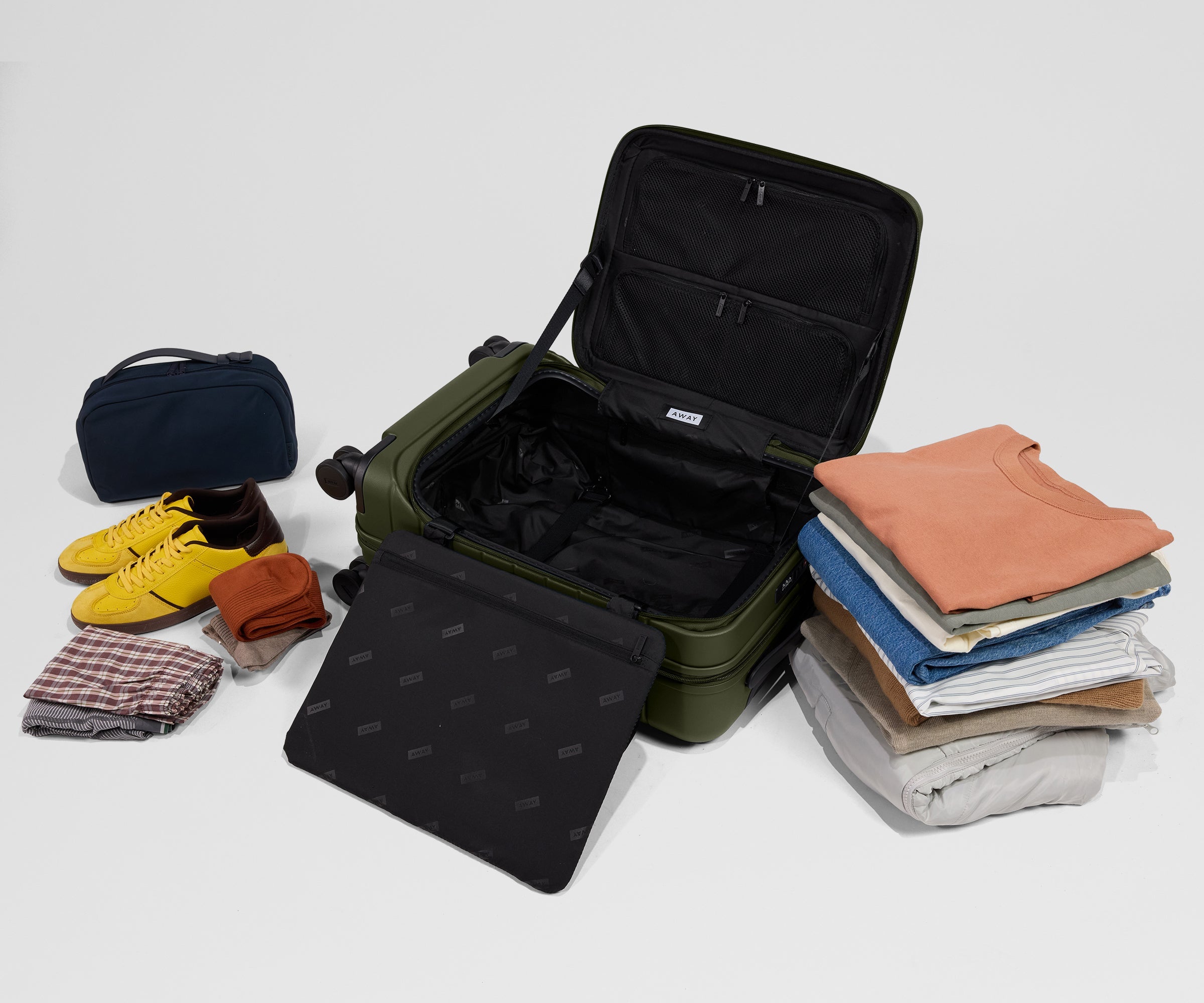 Away Topside Bigger Carry-On Suitcase - Olive Green