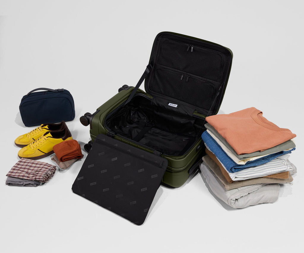 Away Topside Carry-On Suitcase - Olive Green