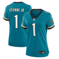 Travis Etienne Jr Jacksonville Jaguars Nike Women's Prowler Throwback Game Jersey - Teal