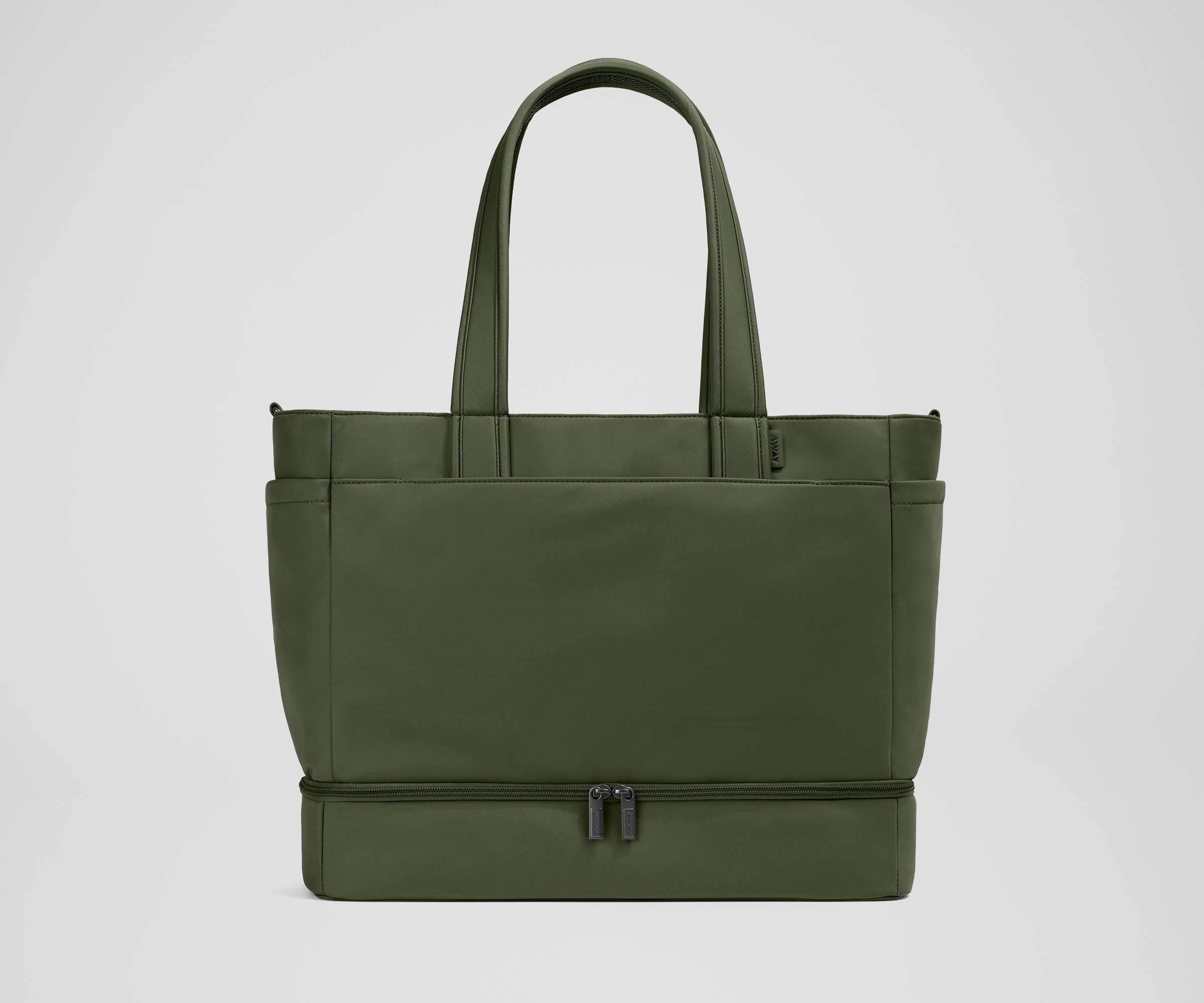 Away The Double Diaper Tote Diaper Bag - Olive Green