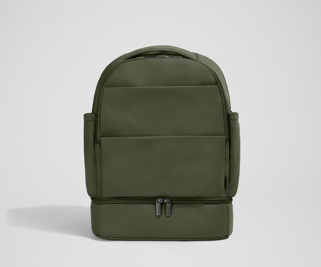 Away The Double Diaper Backpack Diaper Bag - Olive Green